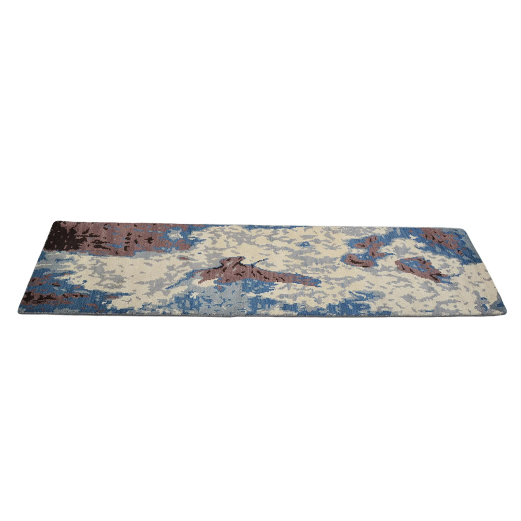 Rugsotic Carpets Hand Knotted Wool 2’6”x10′ Runner Area Rug Abstract — view 4