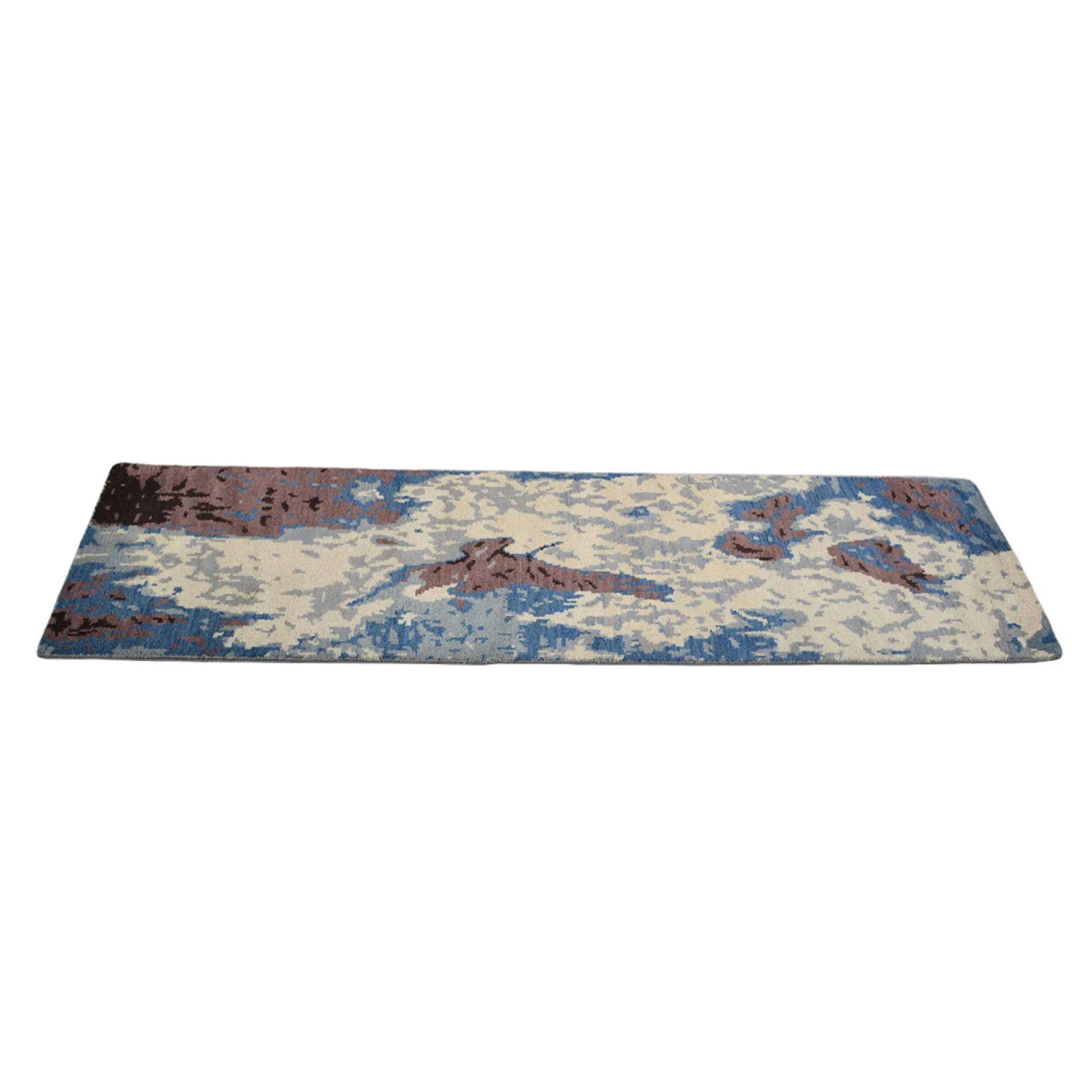 Rugsotic Carpets Hand Knotted Wool 2’6”x10′ Runner Area Rug Abstract — view 4