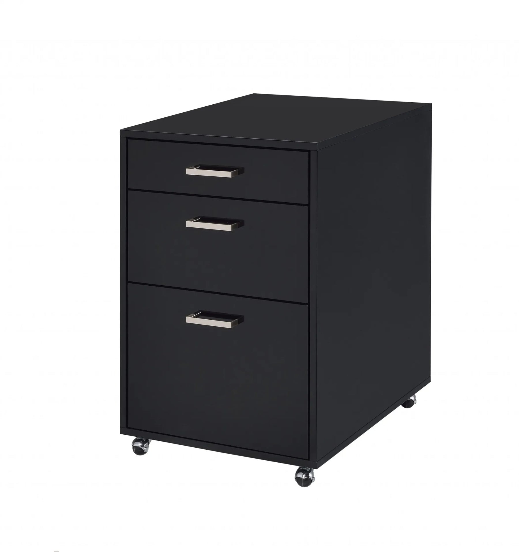 18″ Black Standard Accent Cabinet With Three Drawers