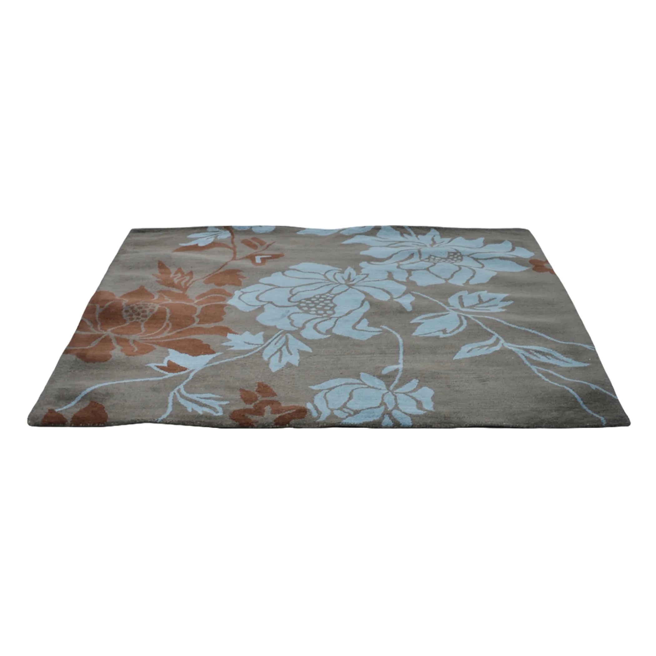 Rugsotic Carpets Hand Tufted Wool Square Area Rug Floral — view 4