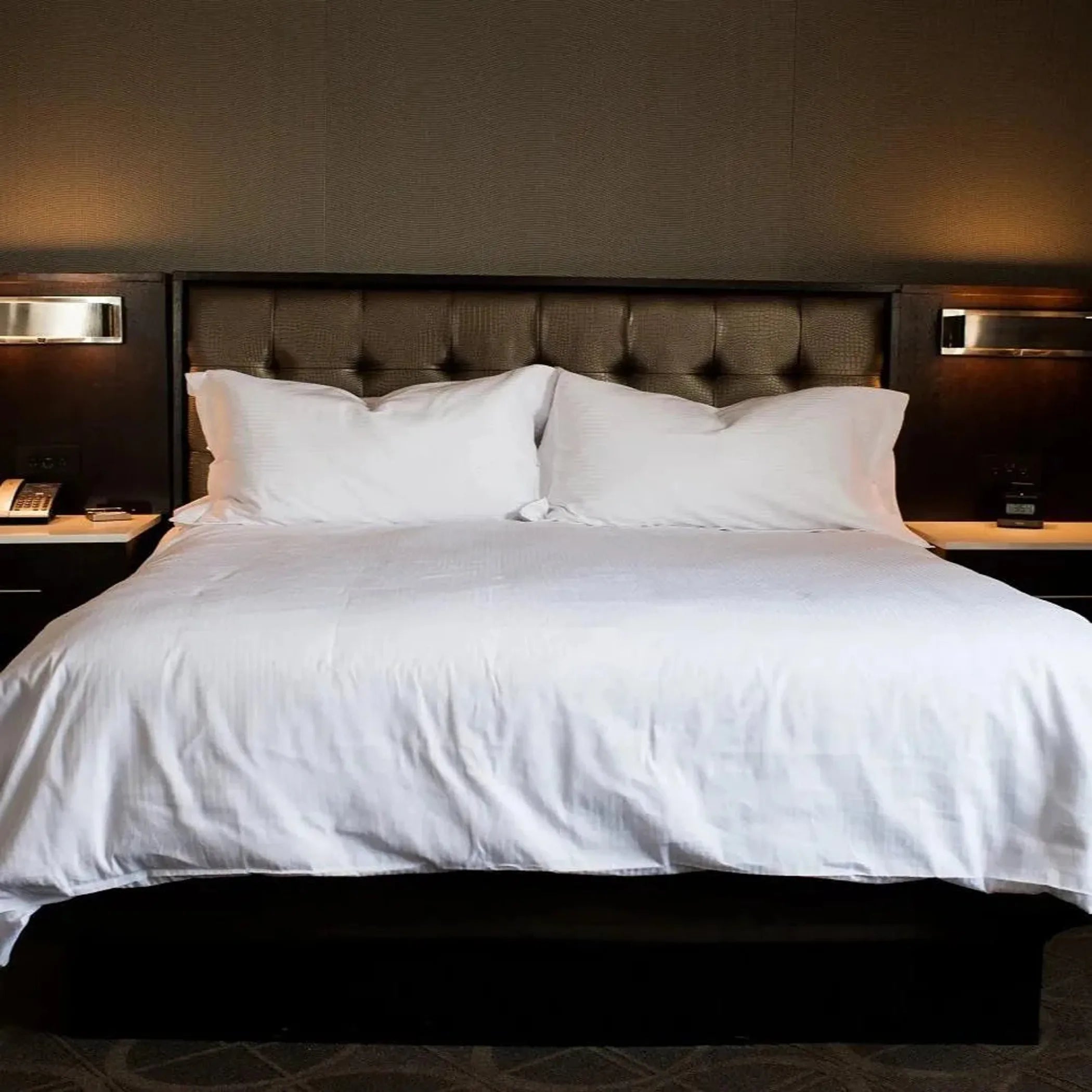 T-250 White Blended 10 MM Satin Stripe Sheets
