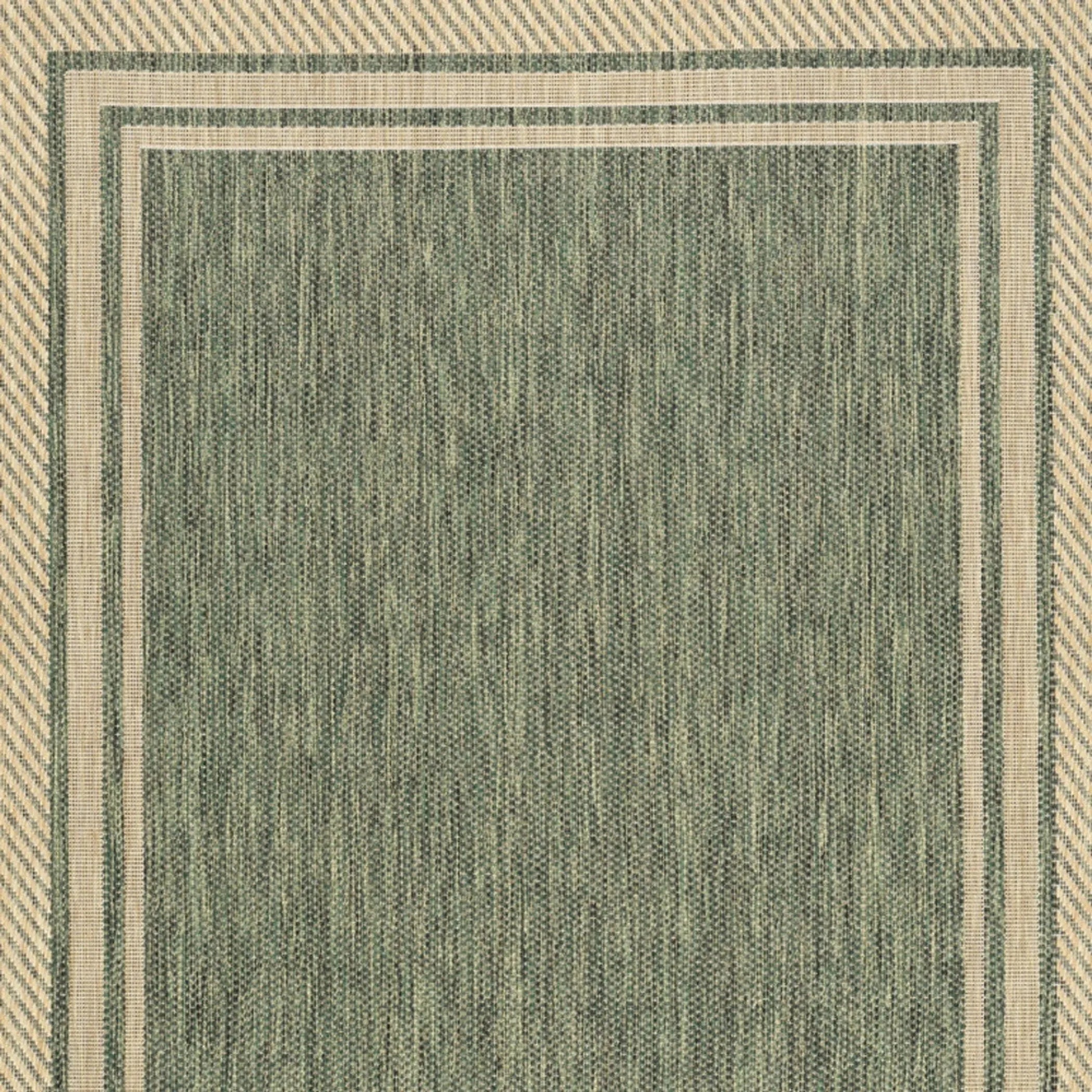 6′ X 9′ Green Geometric Indoor Outdoor Area Rug — view 3