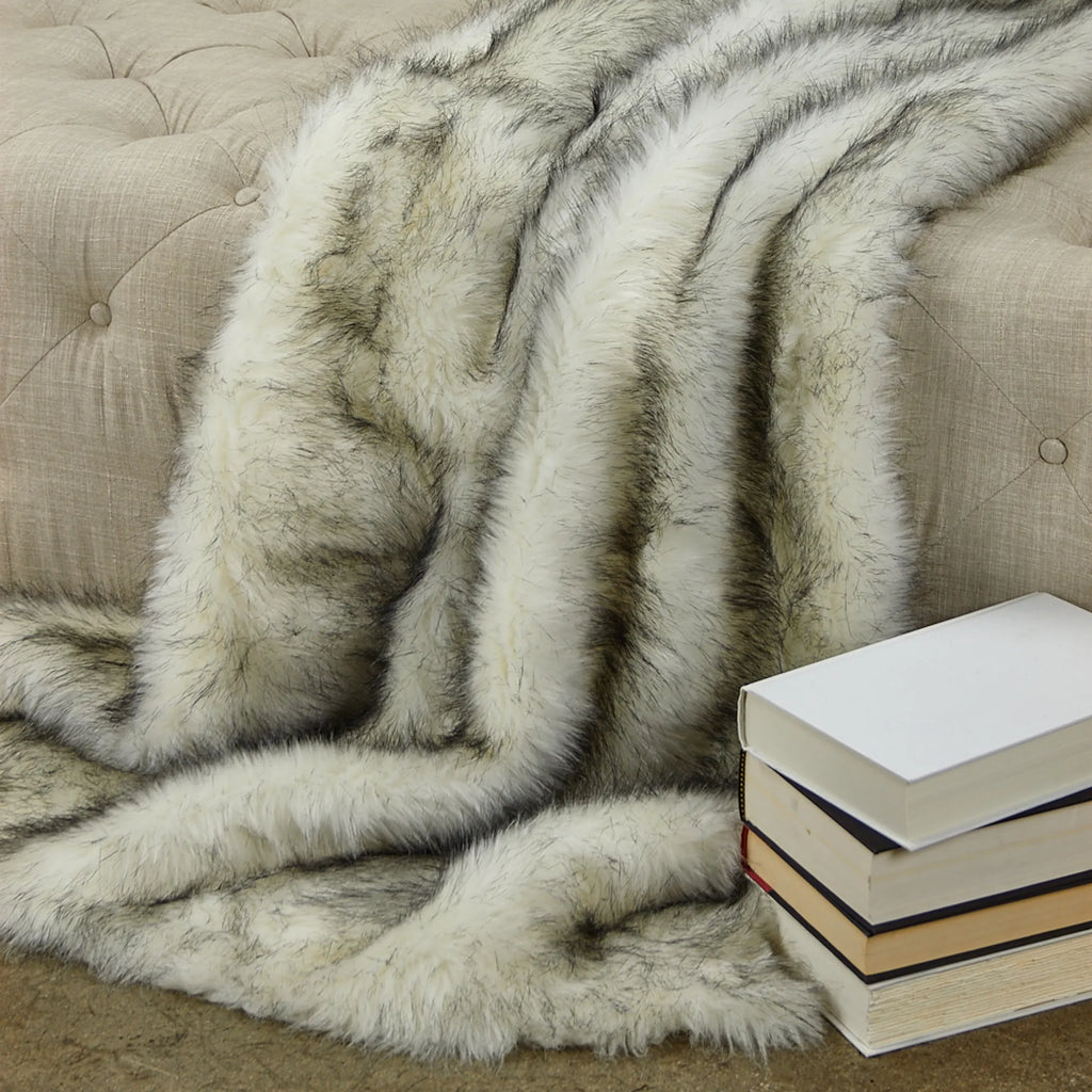 Plutus Polar Bear Faux Fur Luxury Throw — view 2