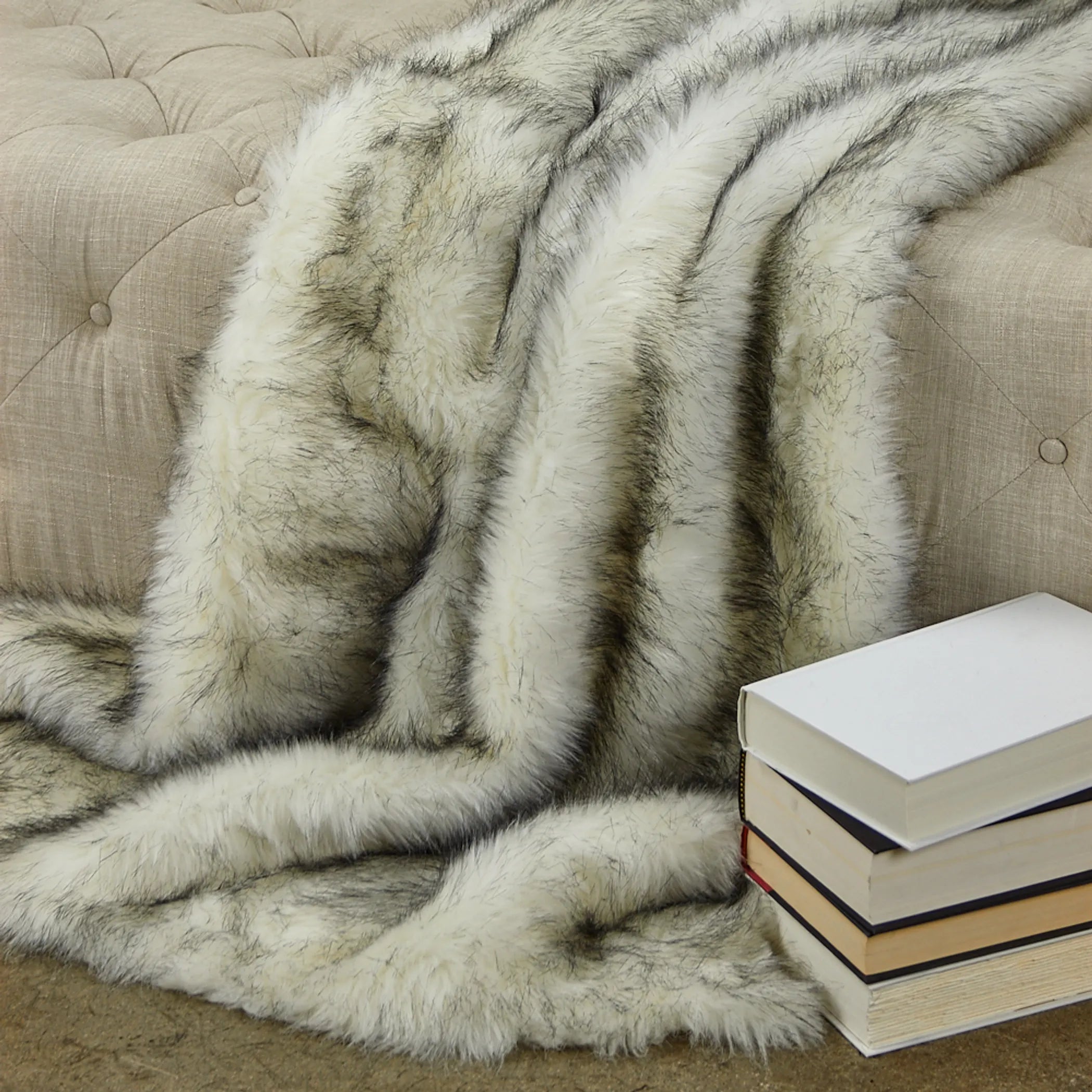 Plutus Polar Bear Faux Fur Luxury Throw — view 2