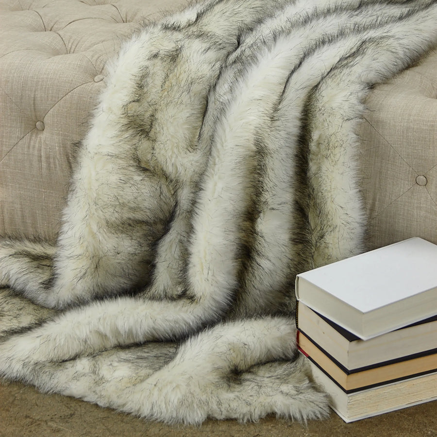 Plutus Polar Bear Faux Fur Luxury Throw — view 2