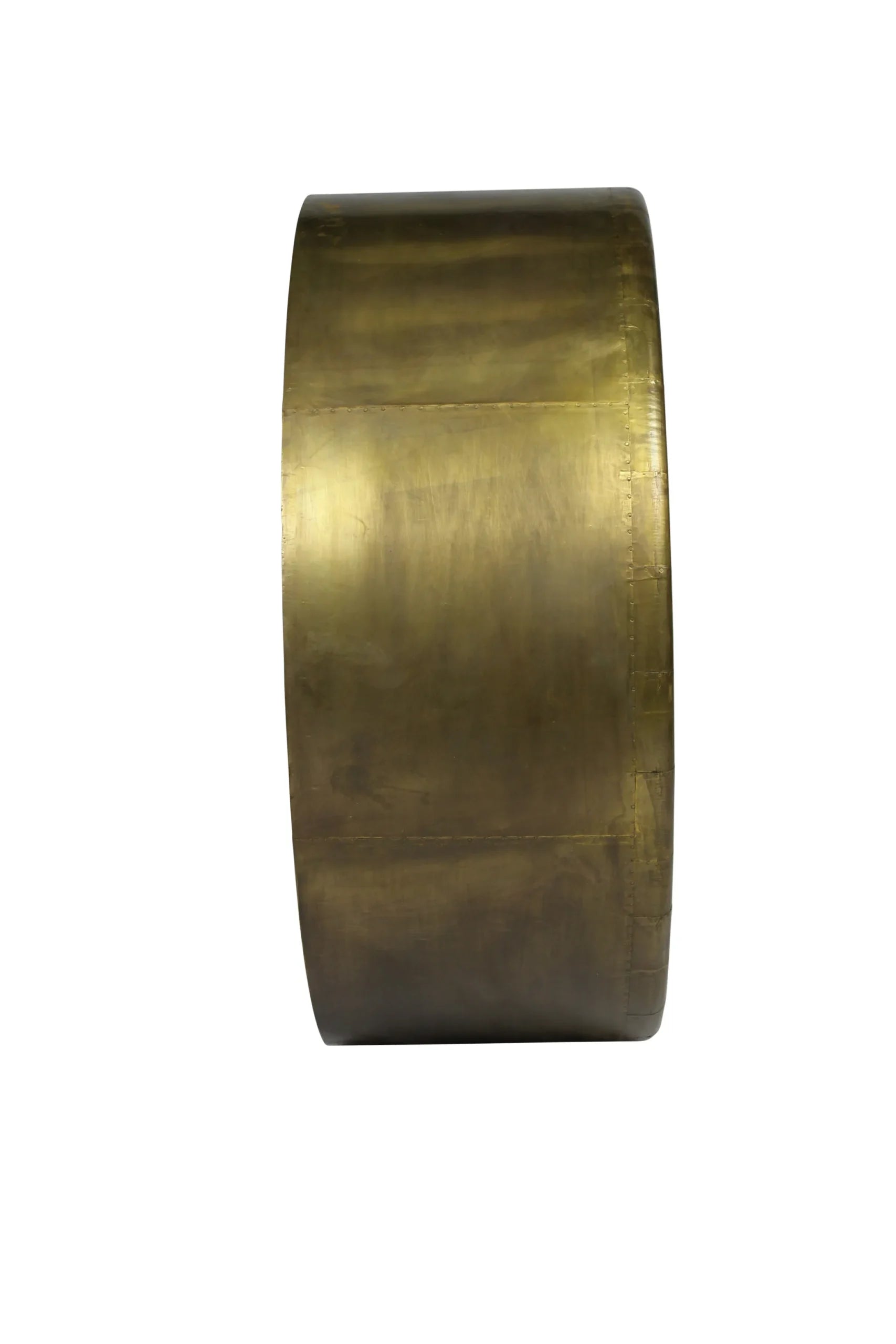 21″ Brass Round Metal Framed Accent Mirror — view 4