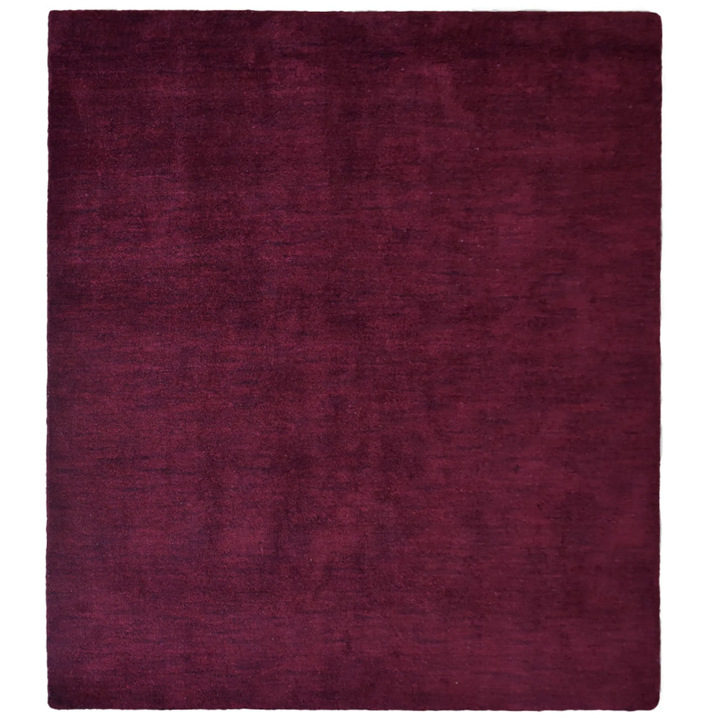 Rugsotic Carpets Hand Knotted Loom Silk Mix Square Area Rug Solid — view 2