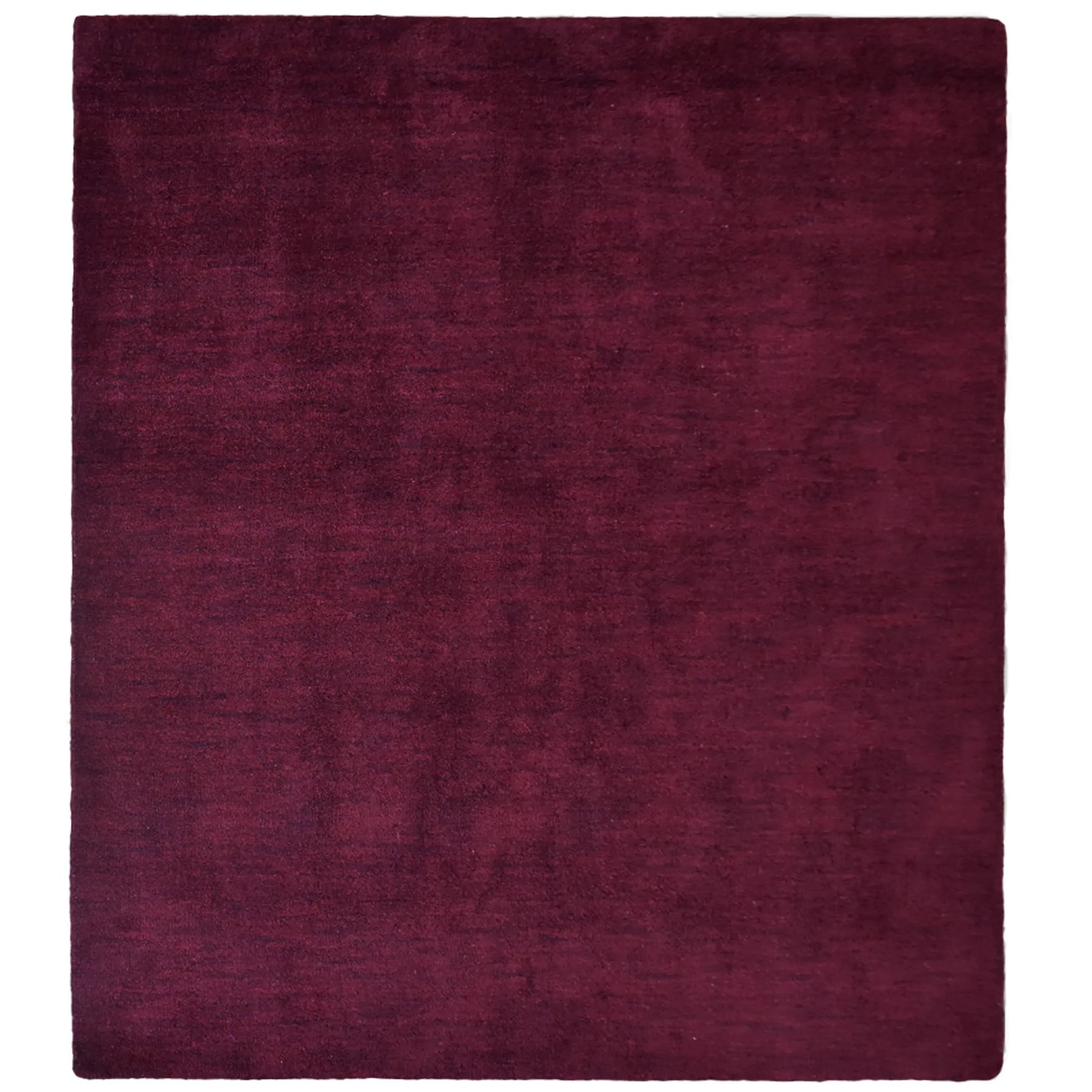 Rugsotic Carpets Hand Knotted Loom Silk Mix Square Area Rug Solid — view 2