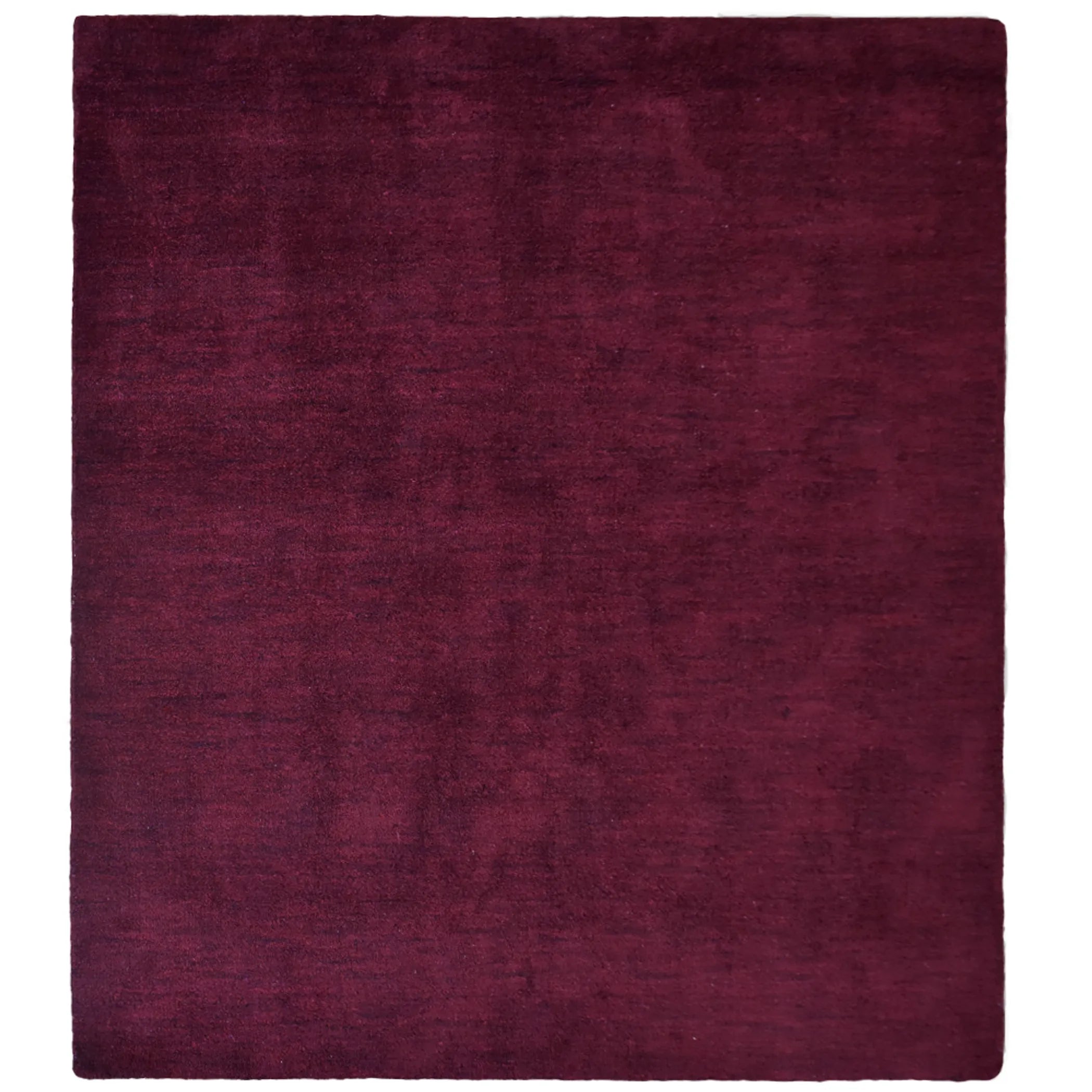 Rugsotic Carpets Hand Knotted Loom Silk Mix Square Area Rug Solid — view 2