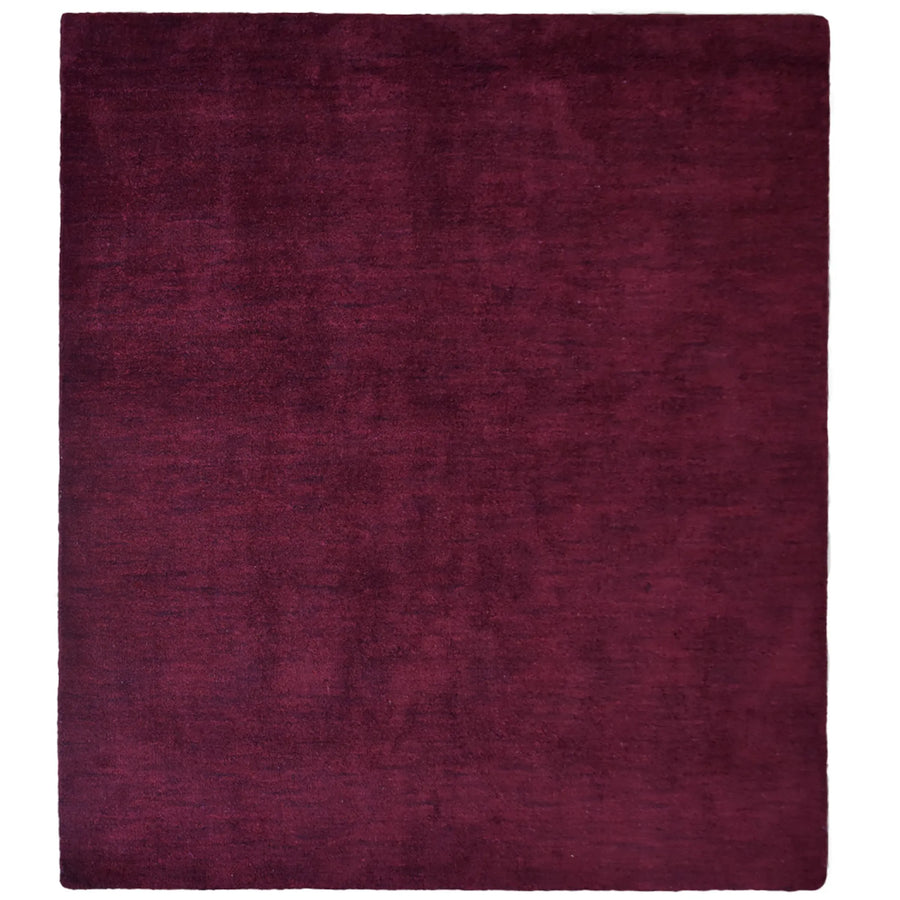 Rugsotic Carpets Hand Knotted Loom Silk Mix Square Area Rug Solid — view 2