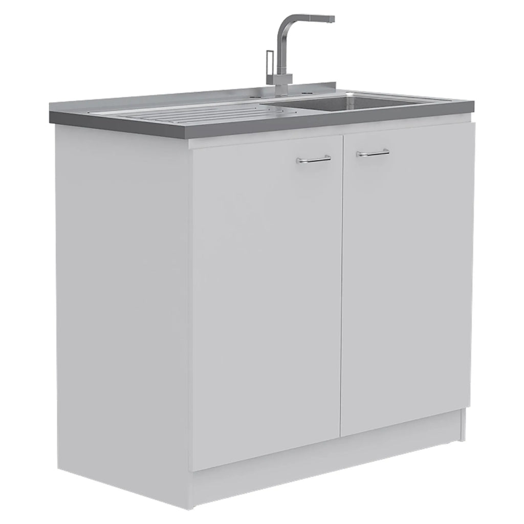 Belmont 2 Piece Kitchen Set, White Finish — view 3