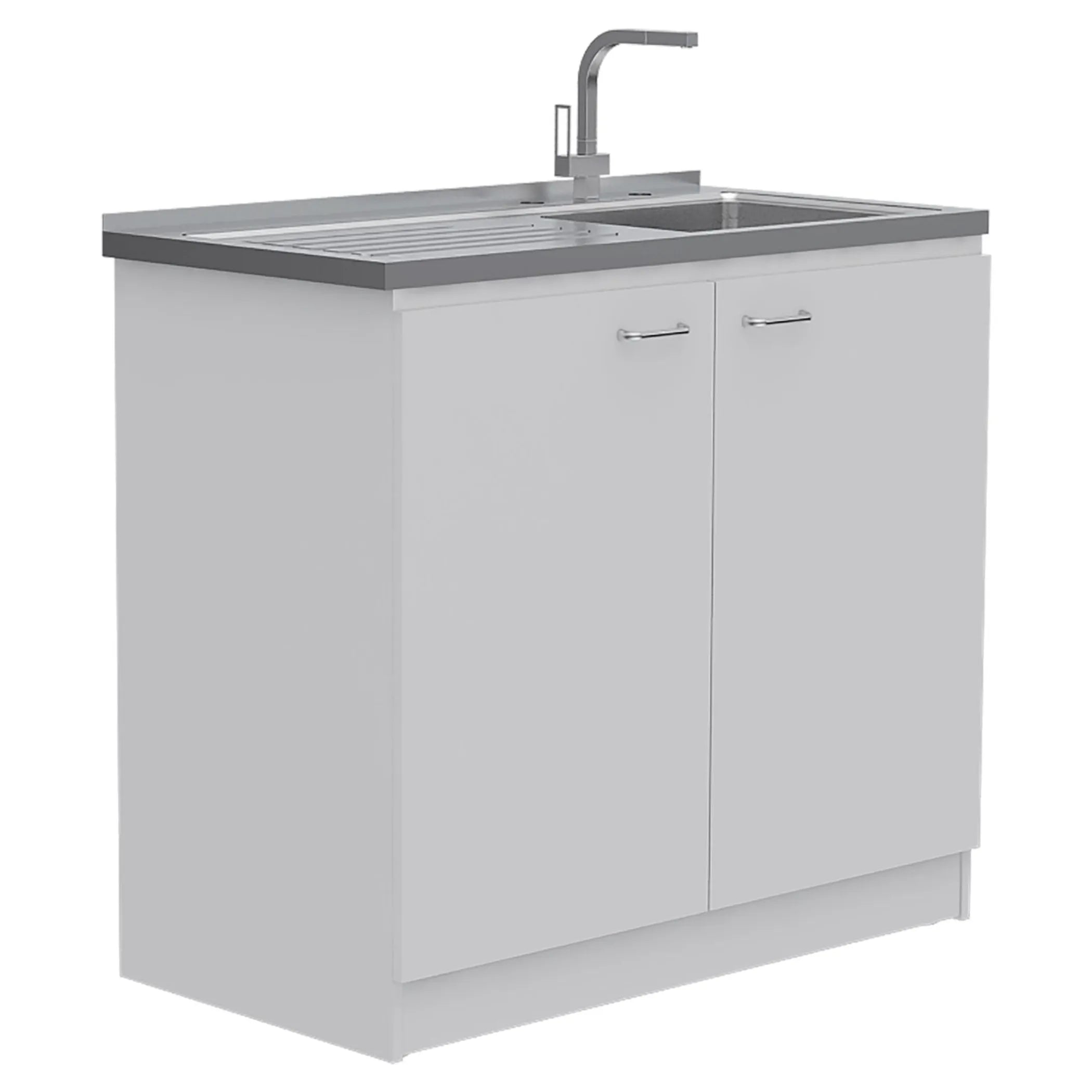 Belmont 2 Piece Kitchen Set, White Finish — view 3