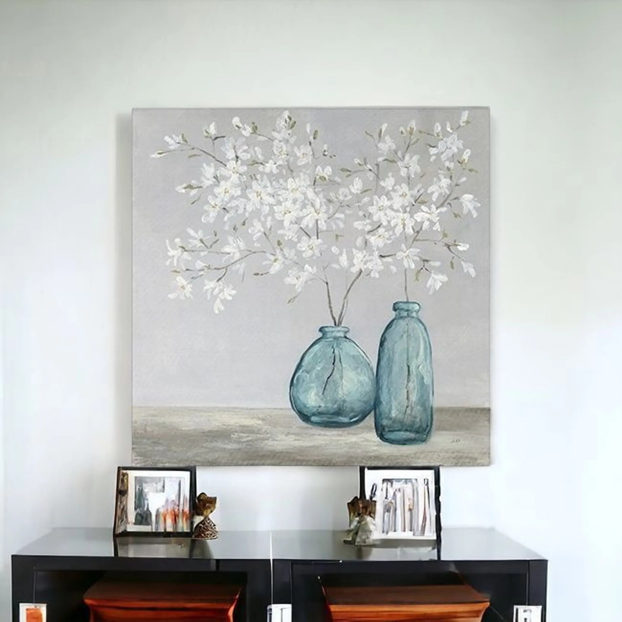 White Spring Flowers Unframed Print Wall Art — view 4