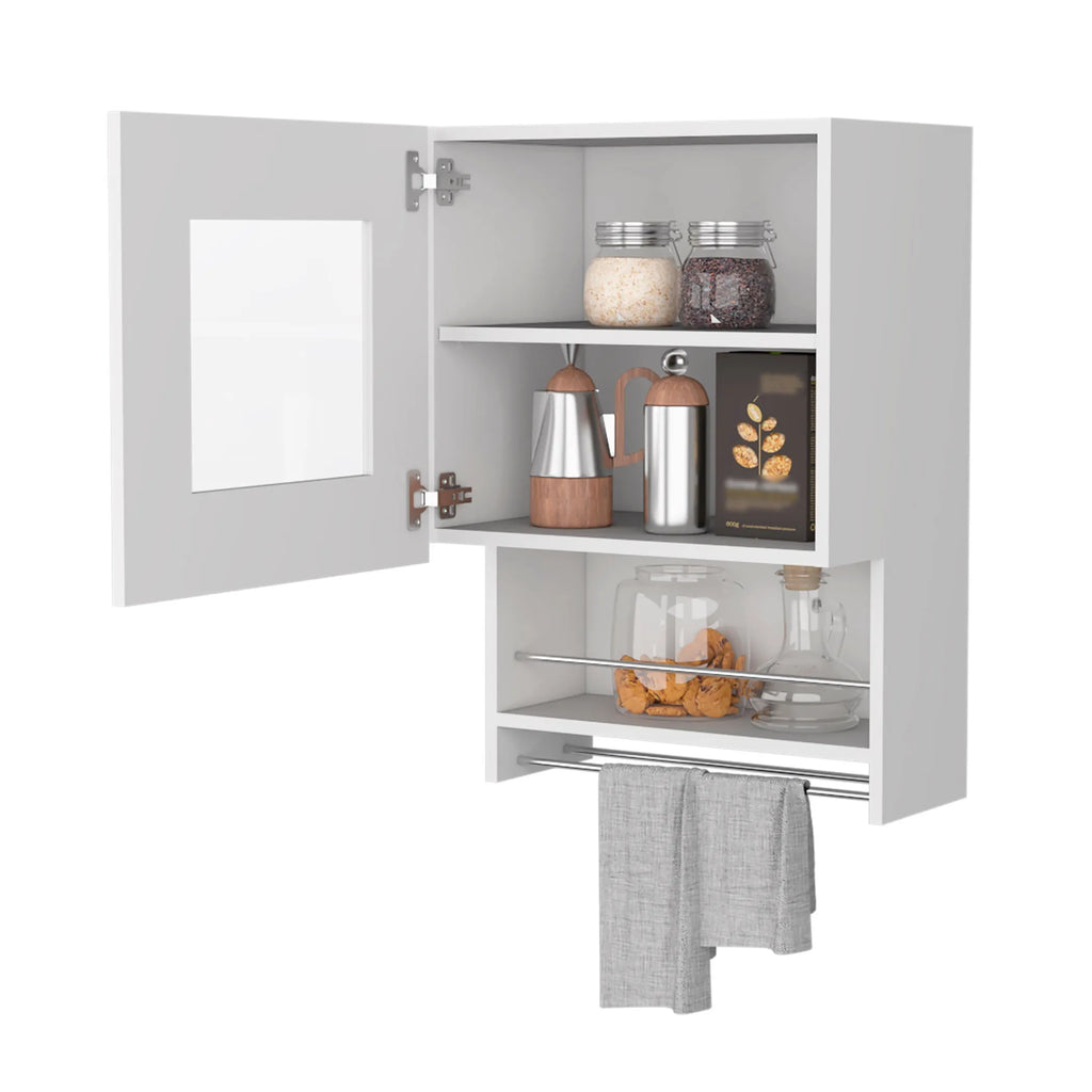 20″ White Accent Cabinet With Two Shelves — view 4
