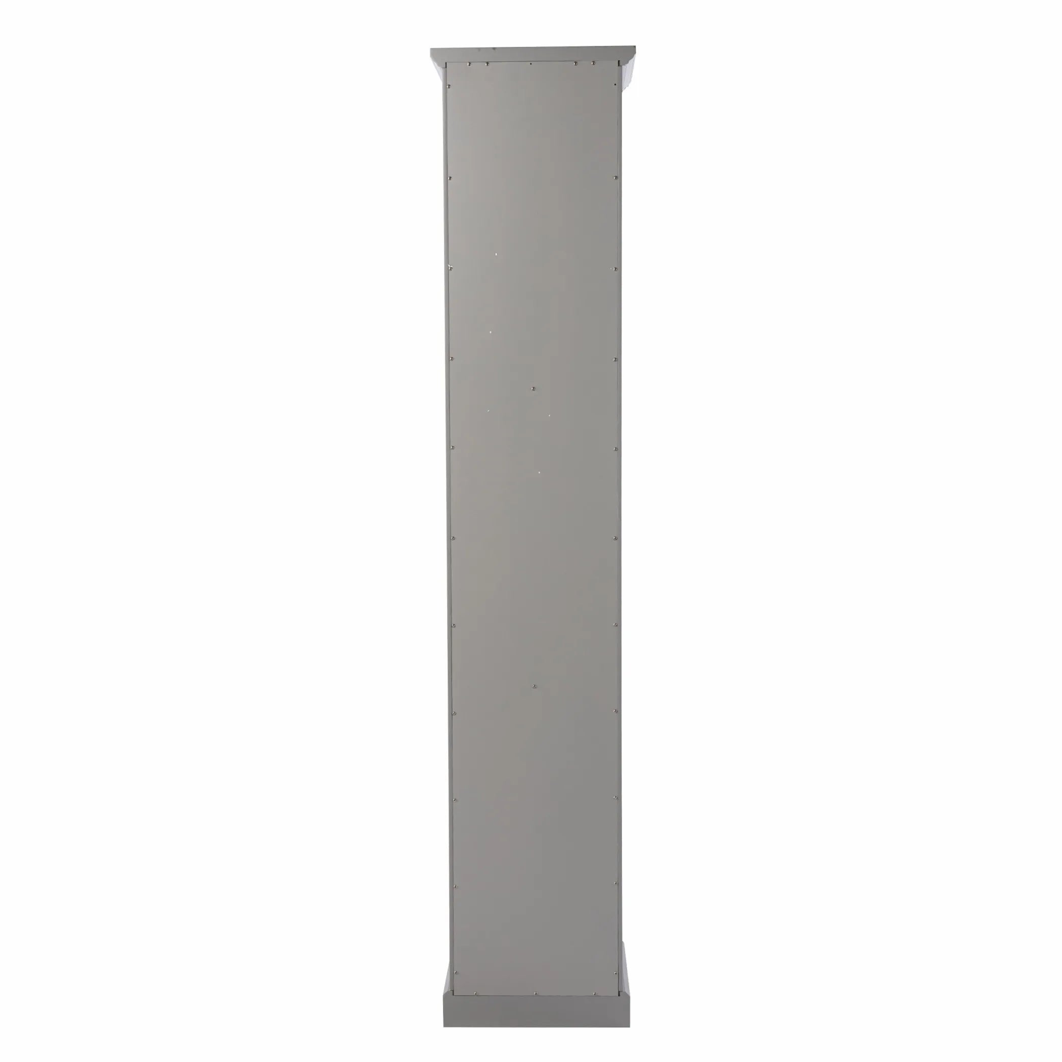 Gray Cornice Molding Curio with Glass Door — view 4