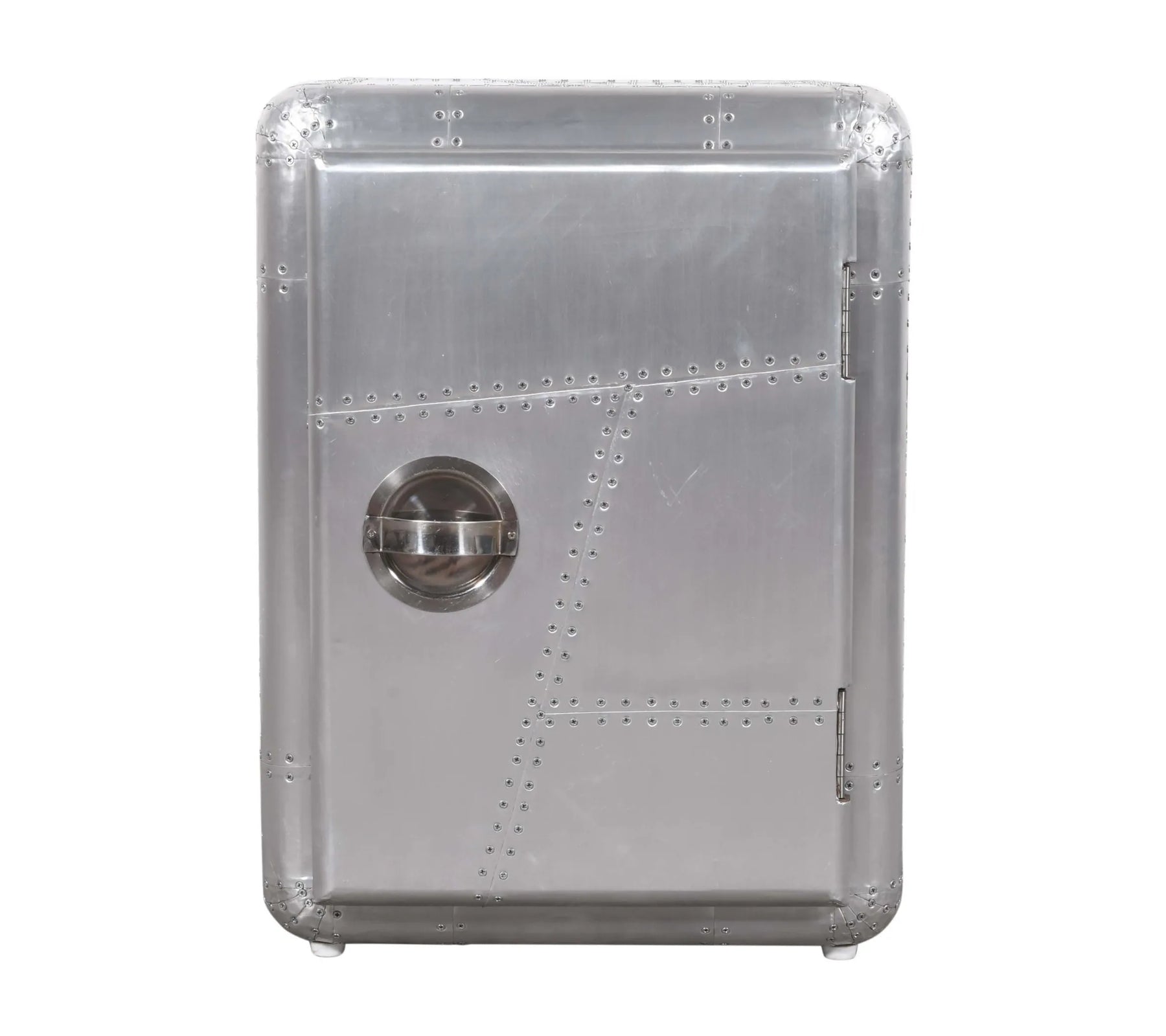 18″ Silver Aluminum Standard Accent Cabinet With One Shelf — view 3