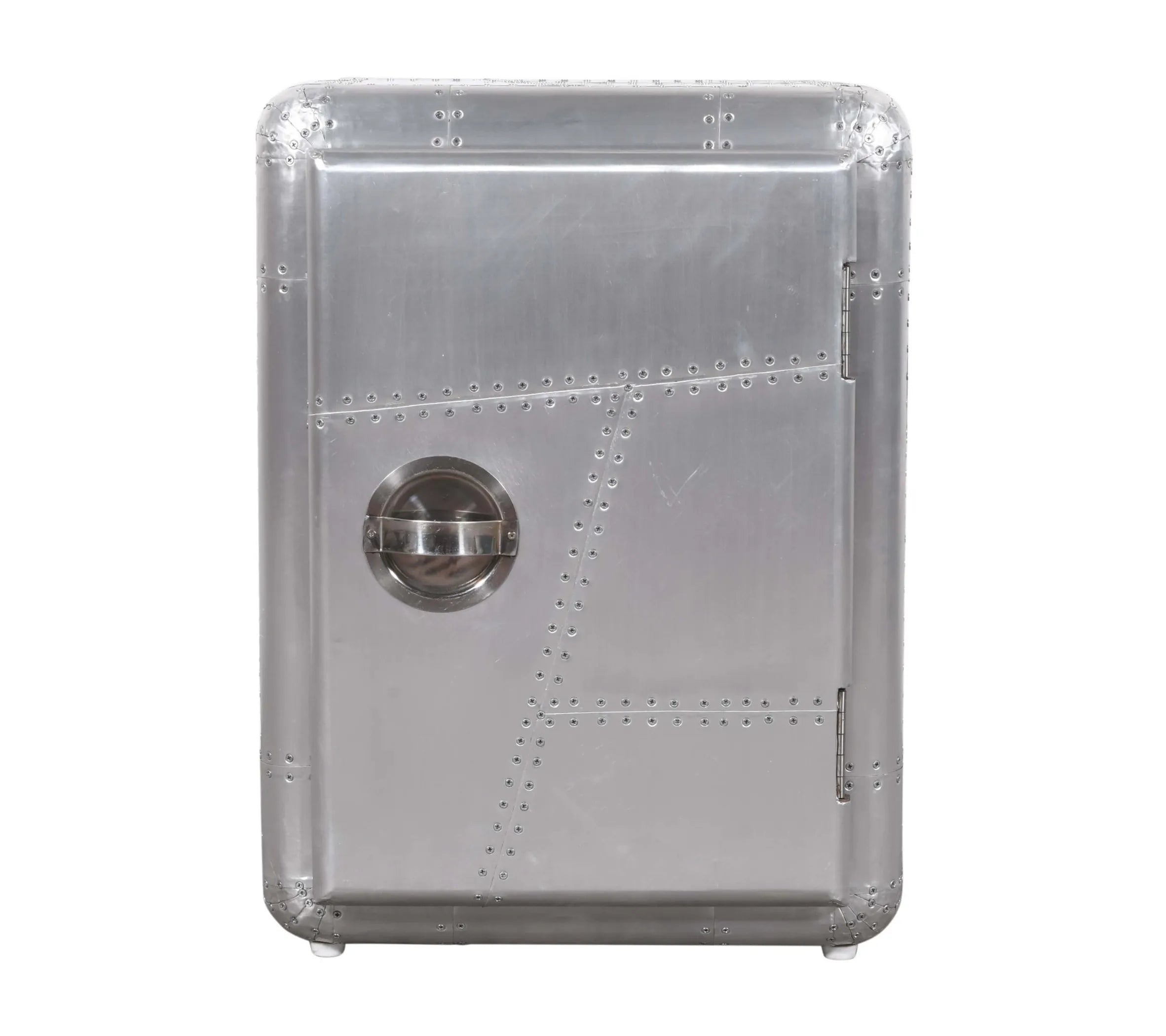 18″ Silver Aluminum Standard Accent Cabinet With One Shelf — view 3