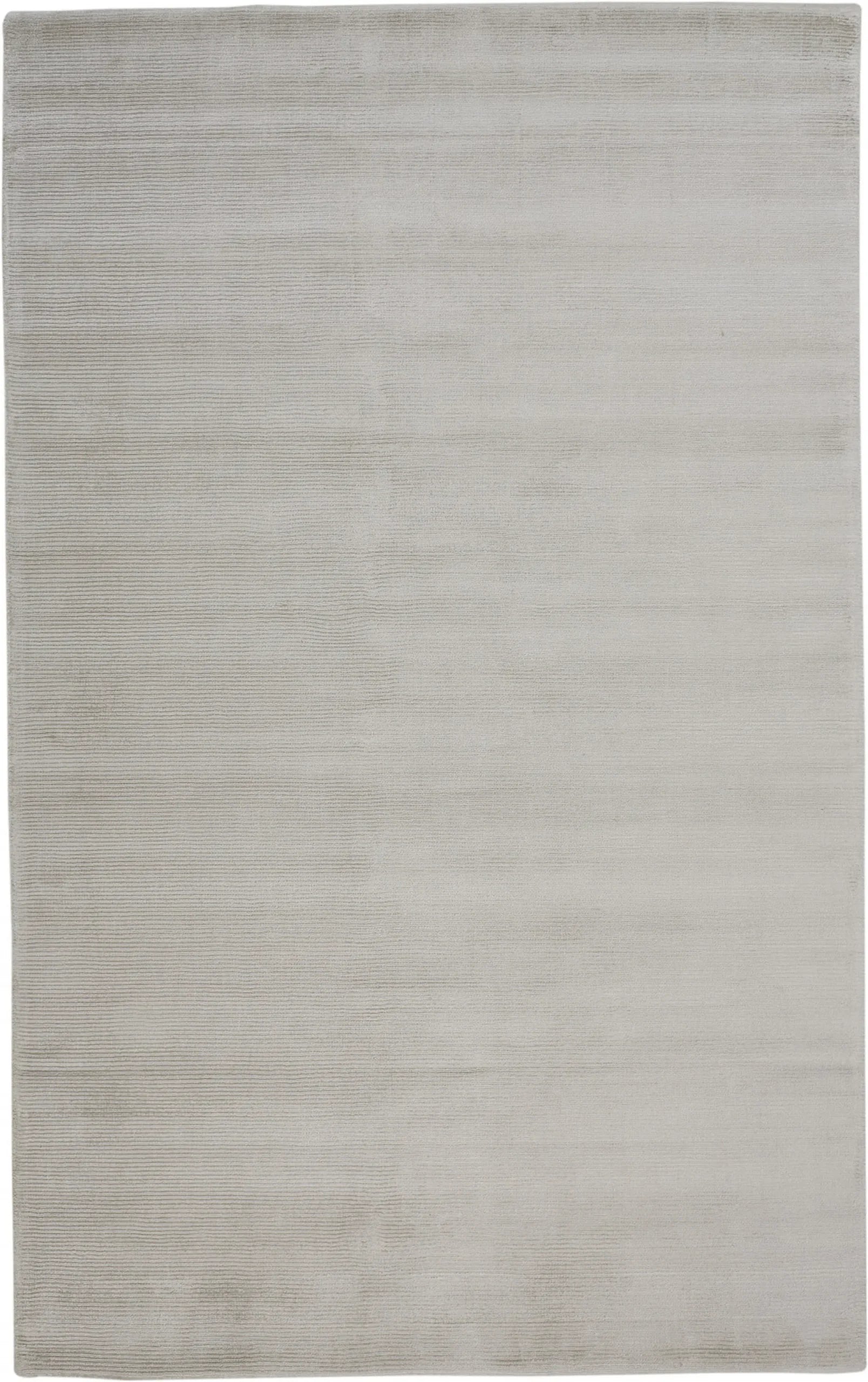 5′ X 8′ Gray And Silver Hand Woven Area Rug
