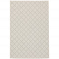 7′ X 9′ Gray and Ivory Geometric Stain Resistant Indoor Outdoor Area Rug