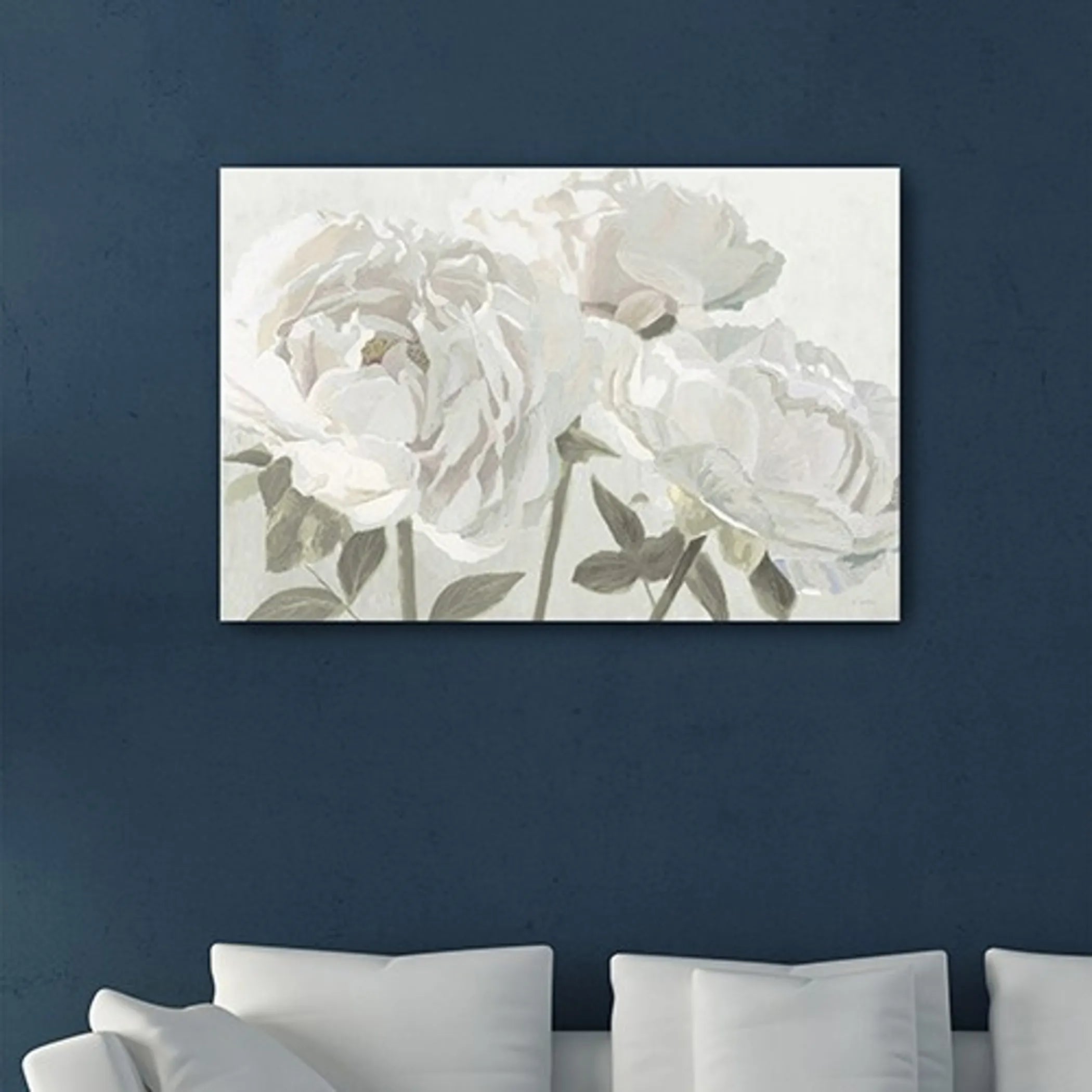 Neutral Flowers In Bloom Unframed Print Wall Art — view 4