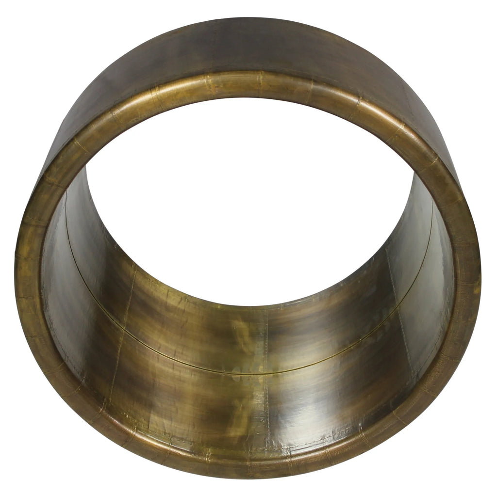 21″ Brass Round Metal Framed Accent Mirror — view 3