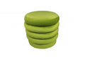 21″ Green Velvet Tufted Round Cocktail Ottoman