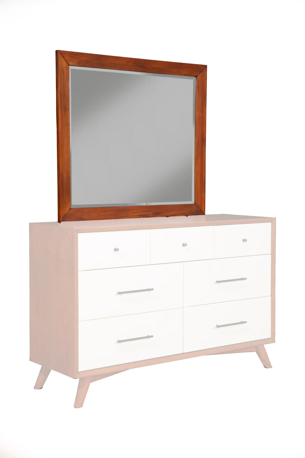 Flynn Mid Century Modern Two Tone Mirror — view 2