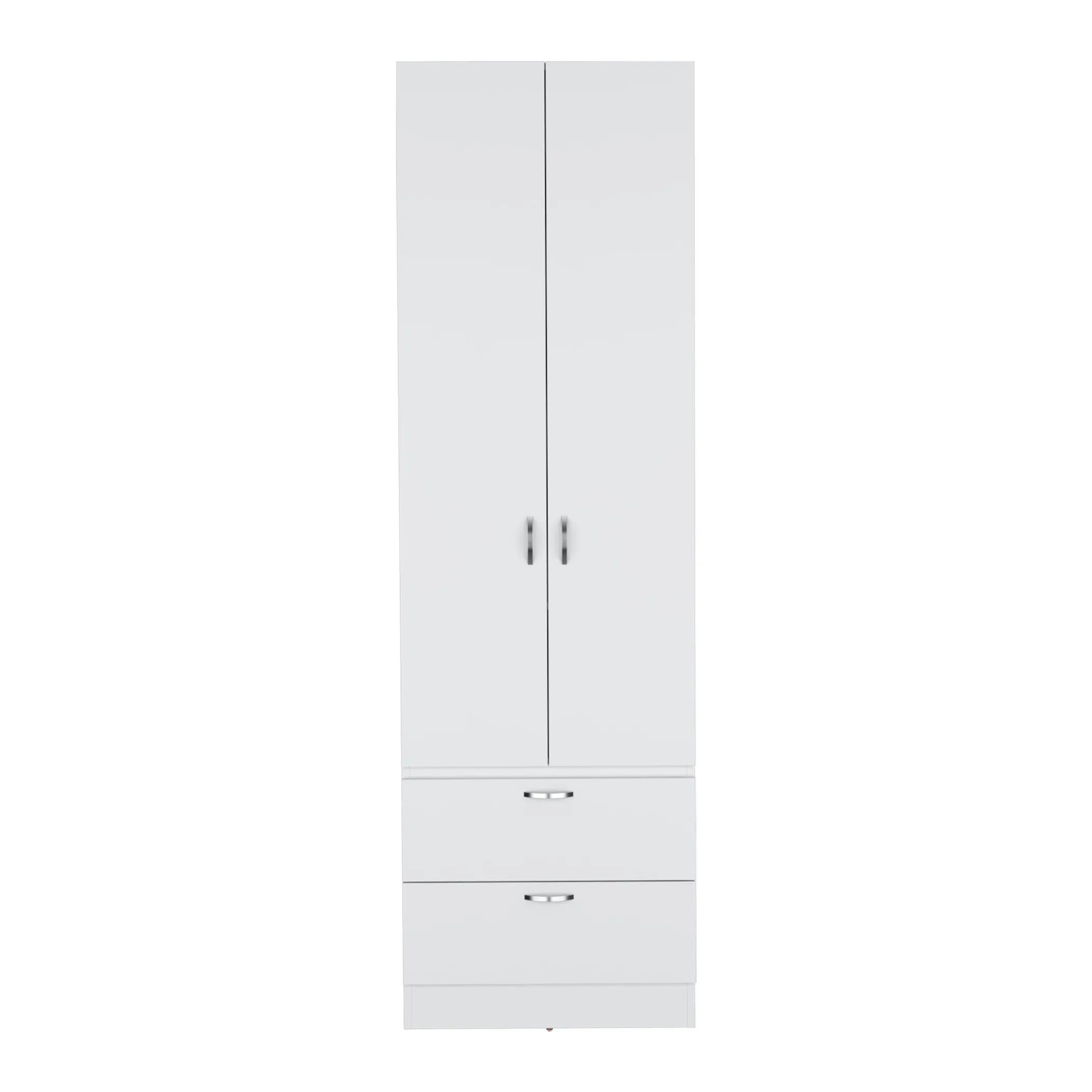 Vico 76″ High Armoire Wardrove Closet with 2 Drawers, Double Door Cabinet — view 2