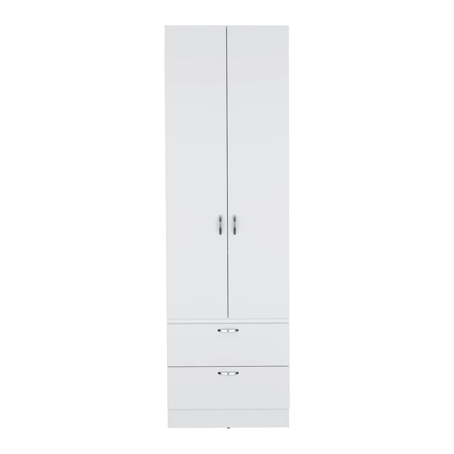 Vico 76″ High Armoire Wardrove Closet with 2 Drawers, Double Door Cabinet — view 2