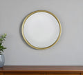 15″ Gold Round Iron Textured Framed Accent Mirror