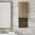 12″ Wood Brown Standard Accent Cabinet With Four Shelves