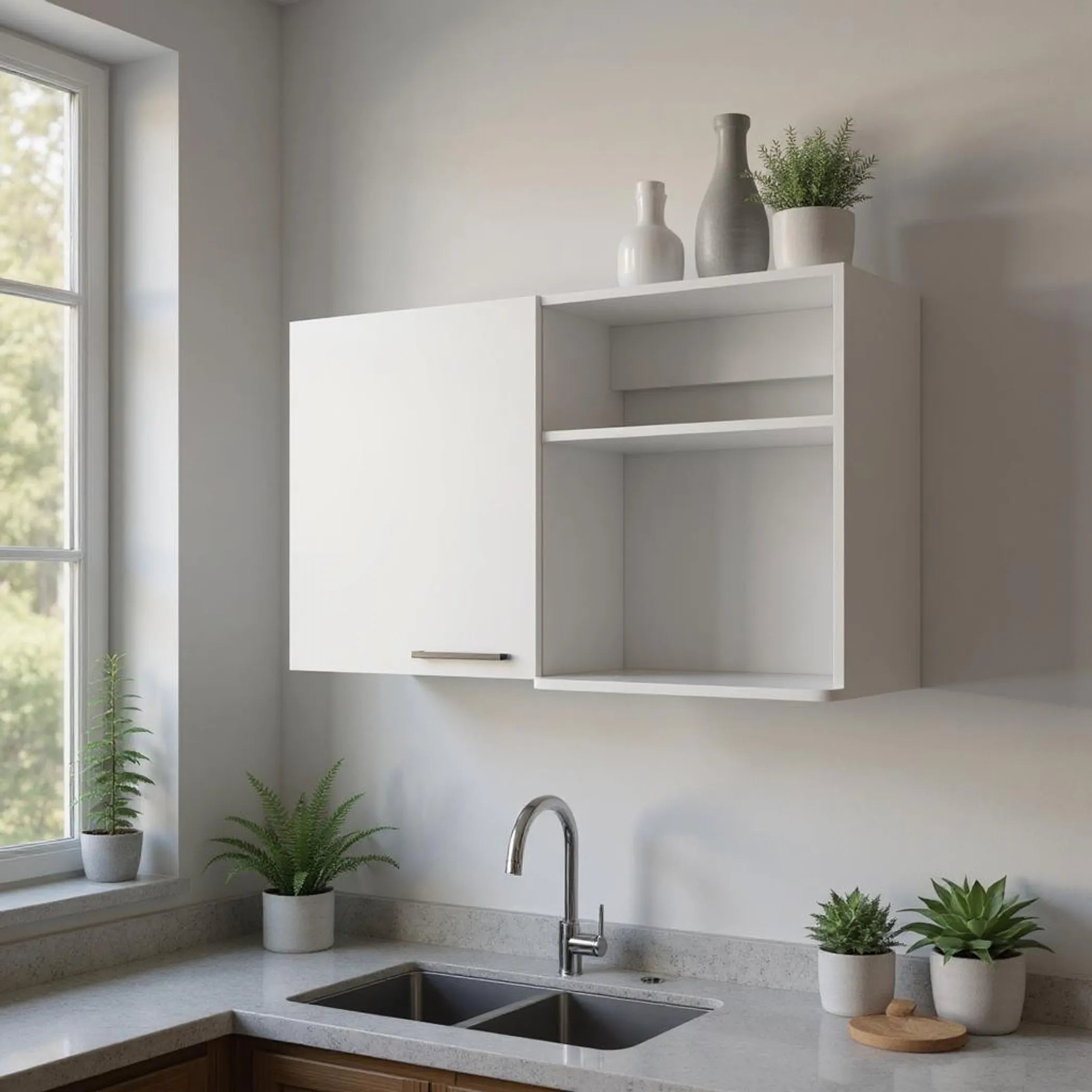 Wood Wall Mounted Accent Cabinet With Single Door