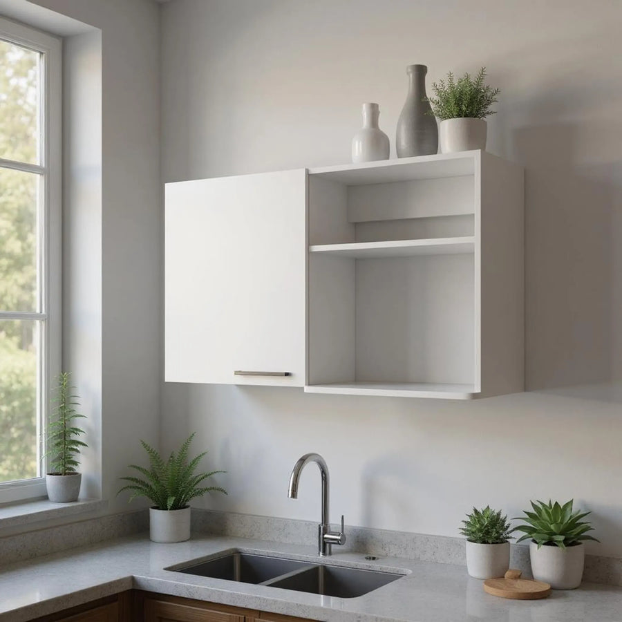 Wood Wall Mounted Accent Cabinet With Single Door