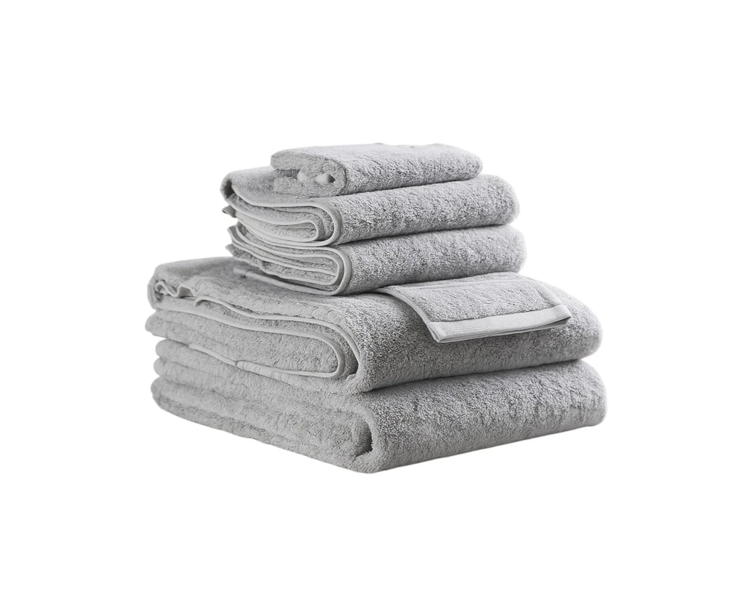 Set of Six Light Cotton Quick Dry Terry Cloth Towels — view 2
