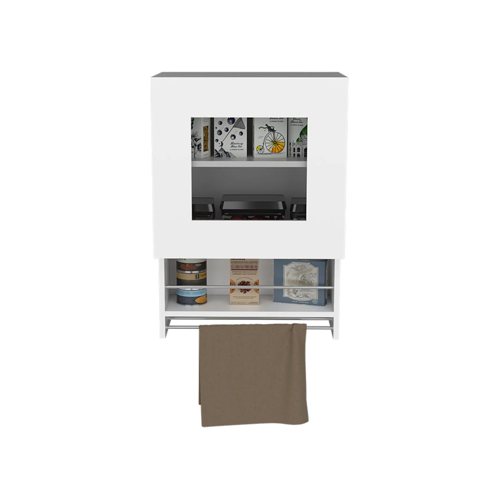 20″ White Wall mounted Accent Cabinet With One Shelf — view 4