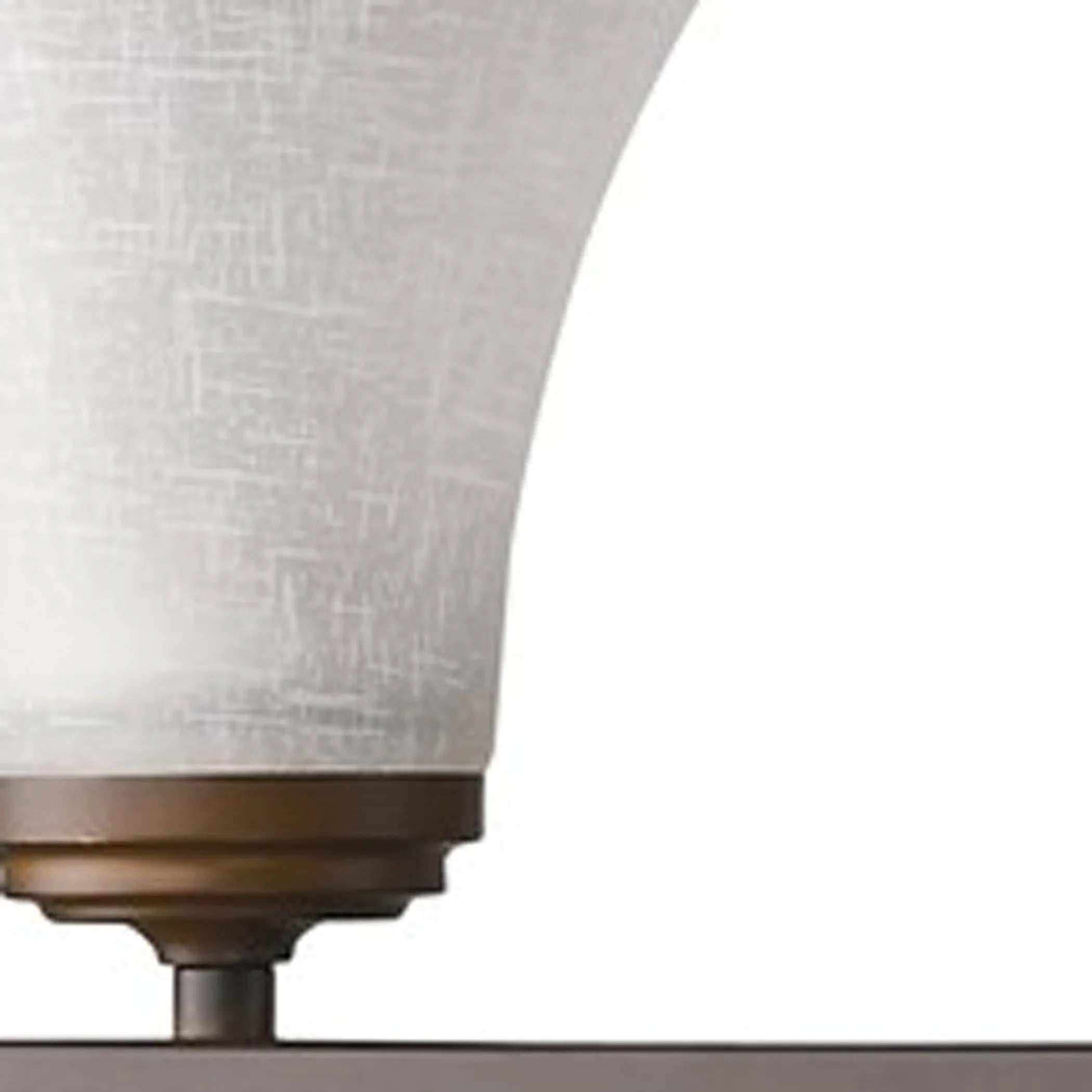 Three Light Bronze Wall Light with Tapered Glass Shade — view 4