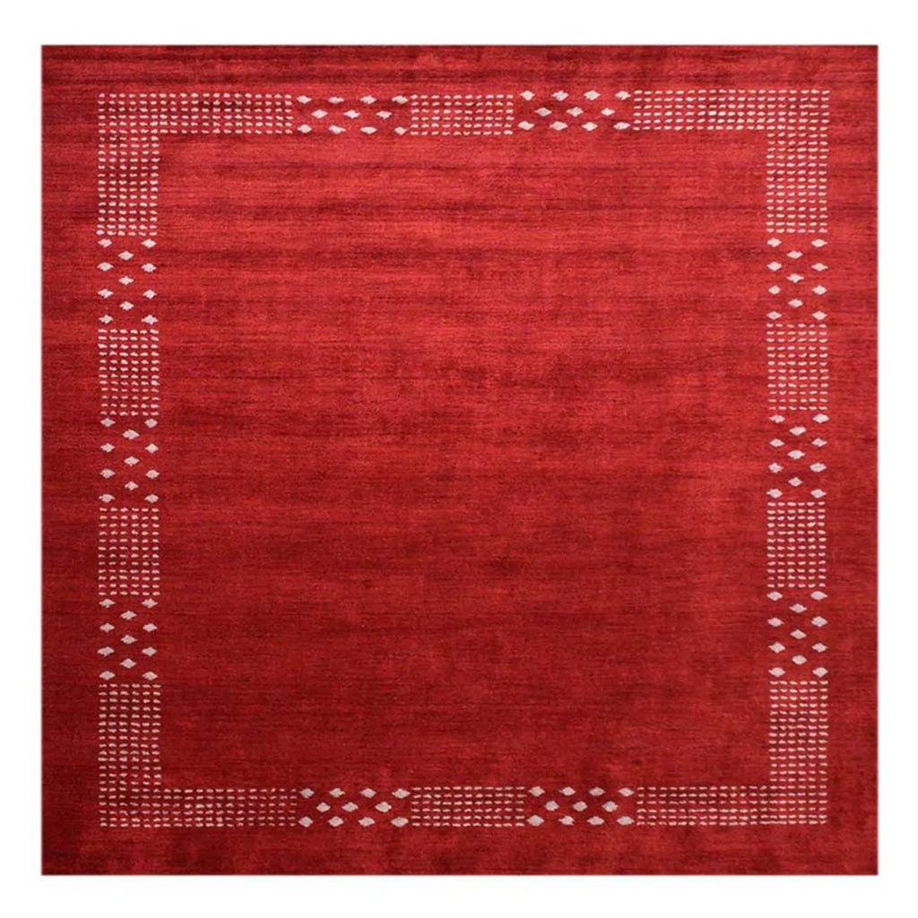 Rugsotic Carpets Hand Knotted Loom Silk Mix 10’x10′ Square Area Rug — view 2