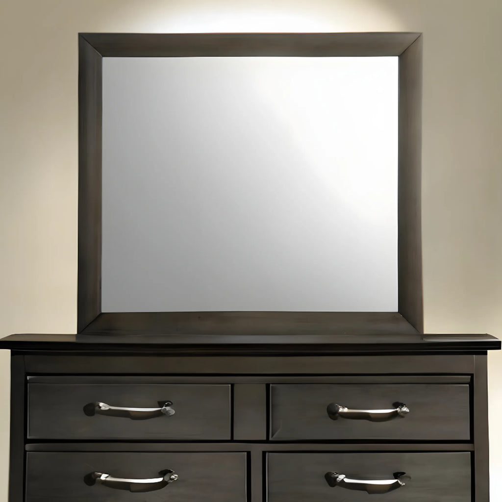 35″ Gray Oak Framed Accent Mirror — view 4