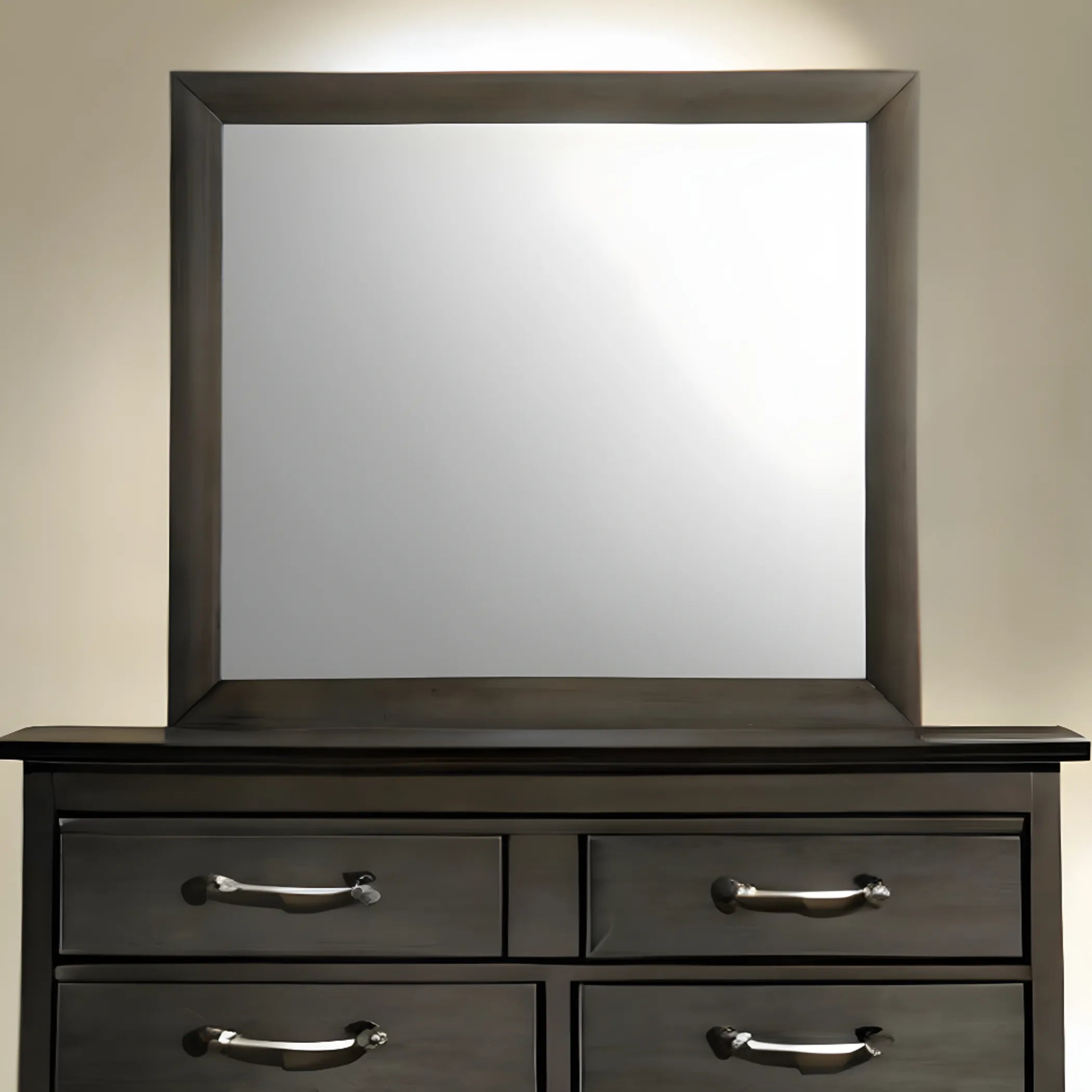 35″ Gray Oak Framed Accent Mirror — view 4