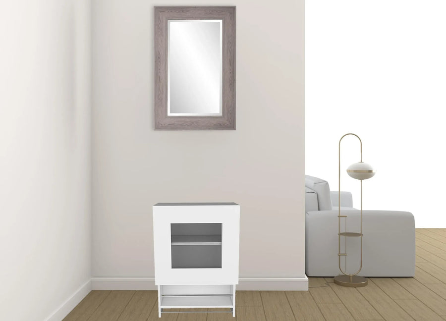 20″ White Wall mounted Accent Cabinet With One Shelf — view 2