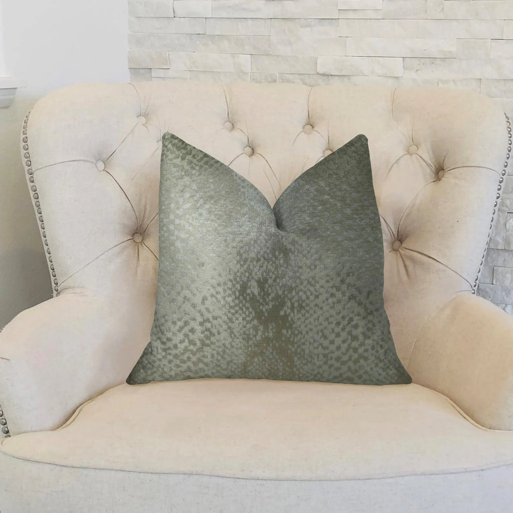 Plutus Venetian Silver Handmade Luxury Pillow — view 2