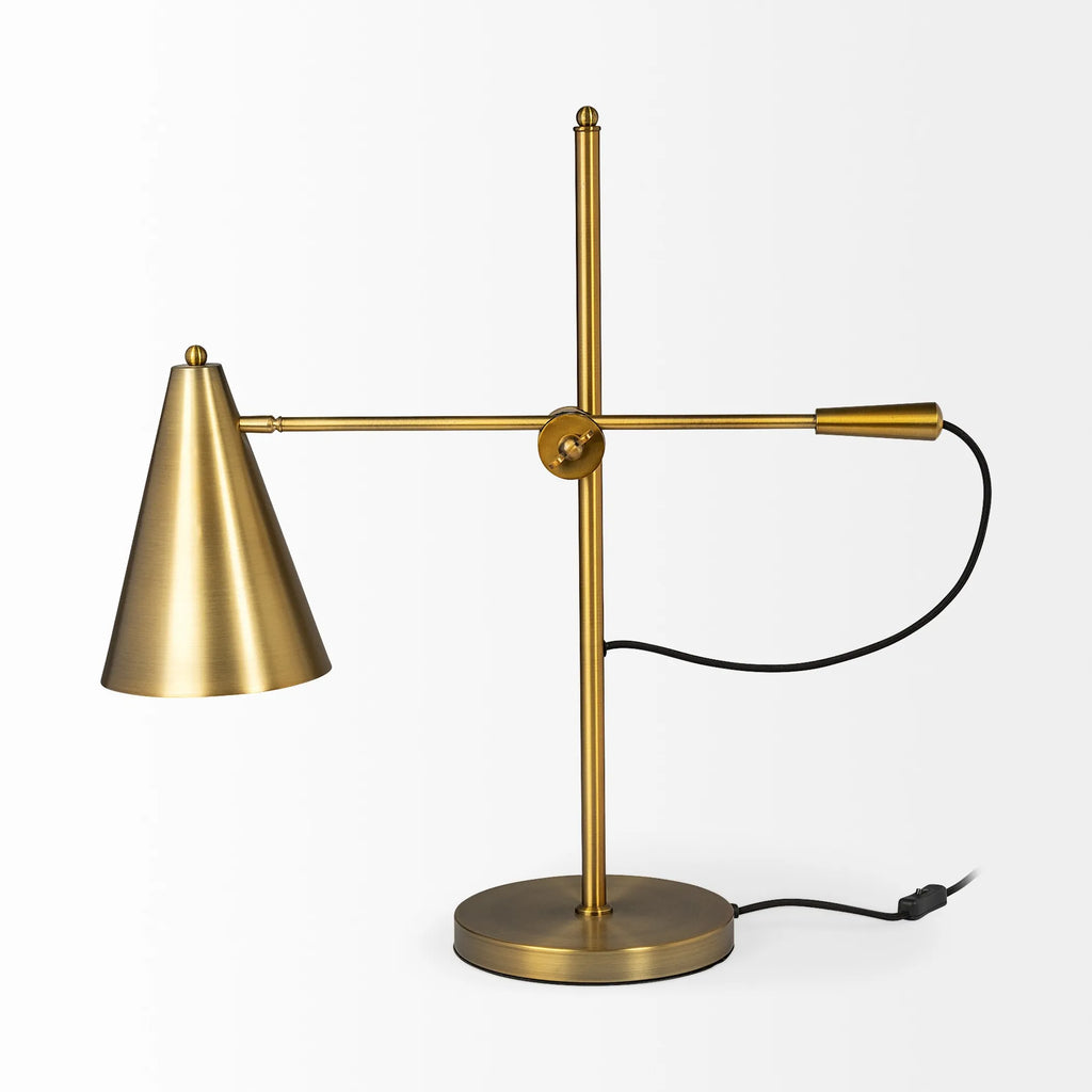 26″ Gold Lamp Base LED With Gold Shade — view 3