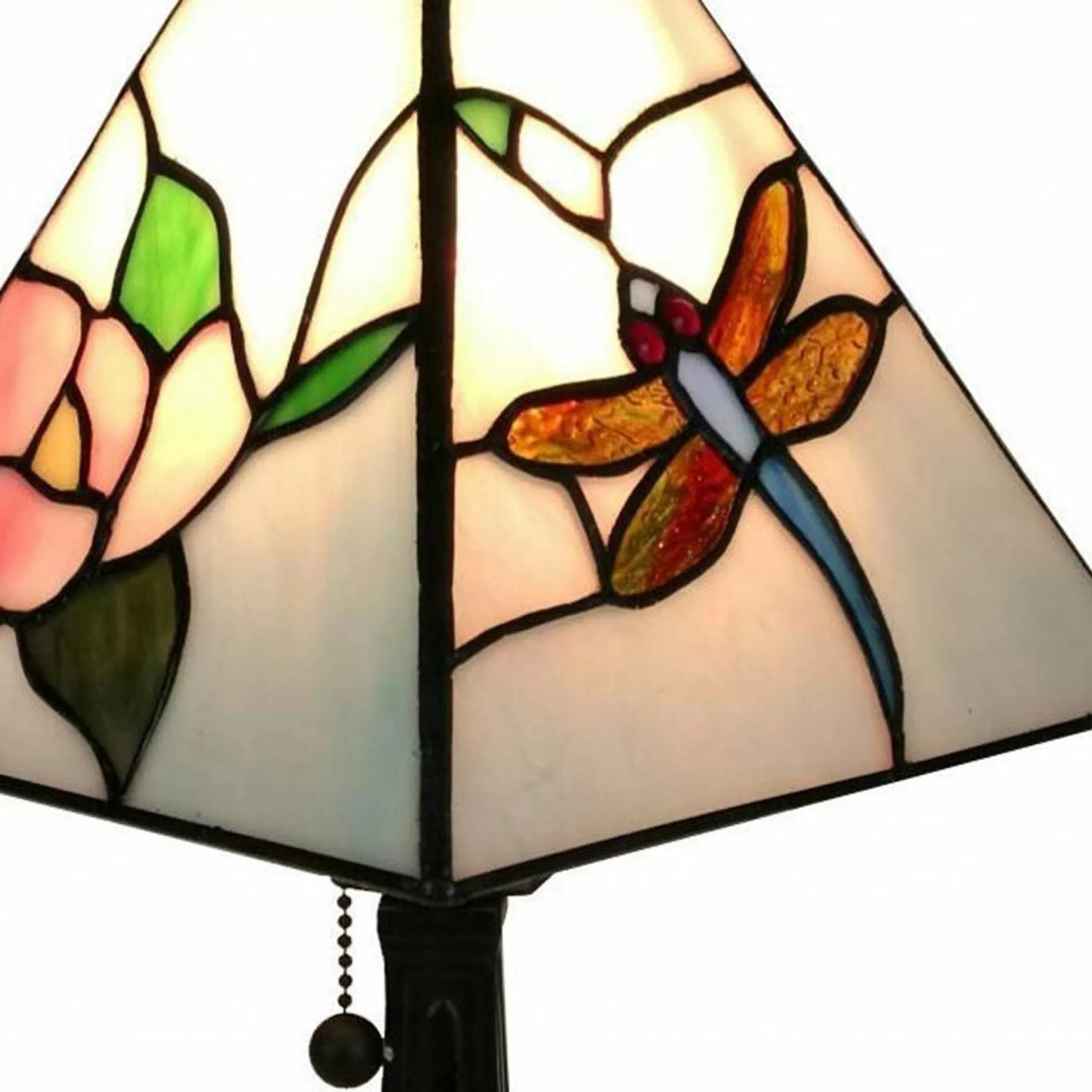15″ Dark Brown Metal Candlestick Table Lamp With White Empire Shade — view 4