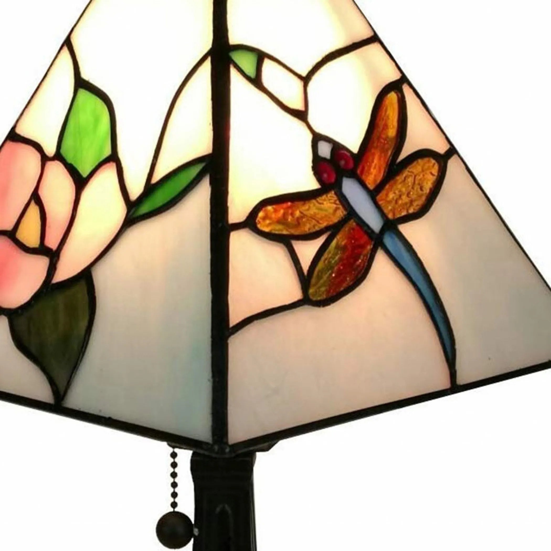 15″ Dark Brown Metal Candlestick Table Lamp With White Empire Shade — view 4