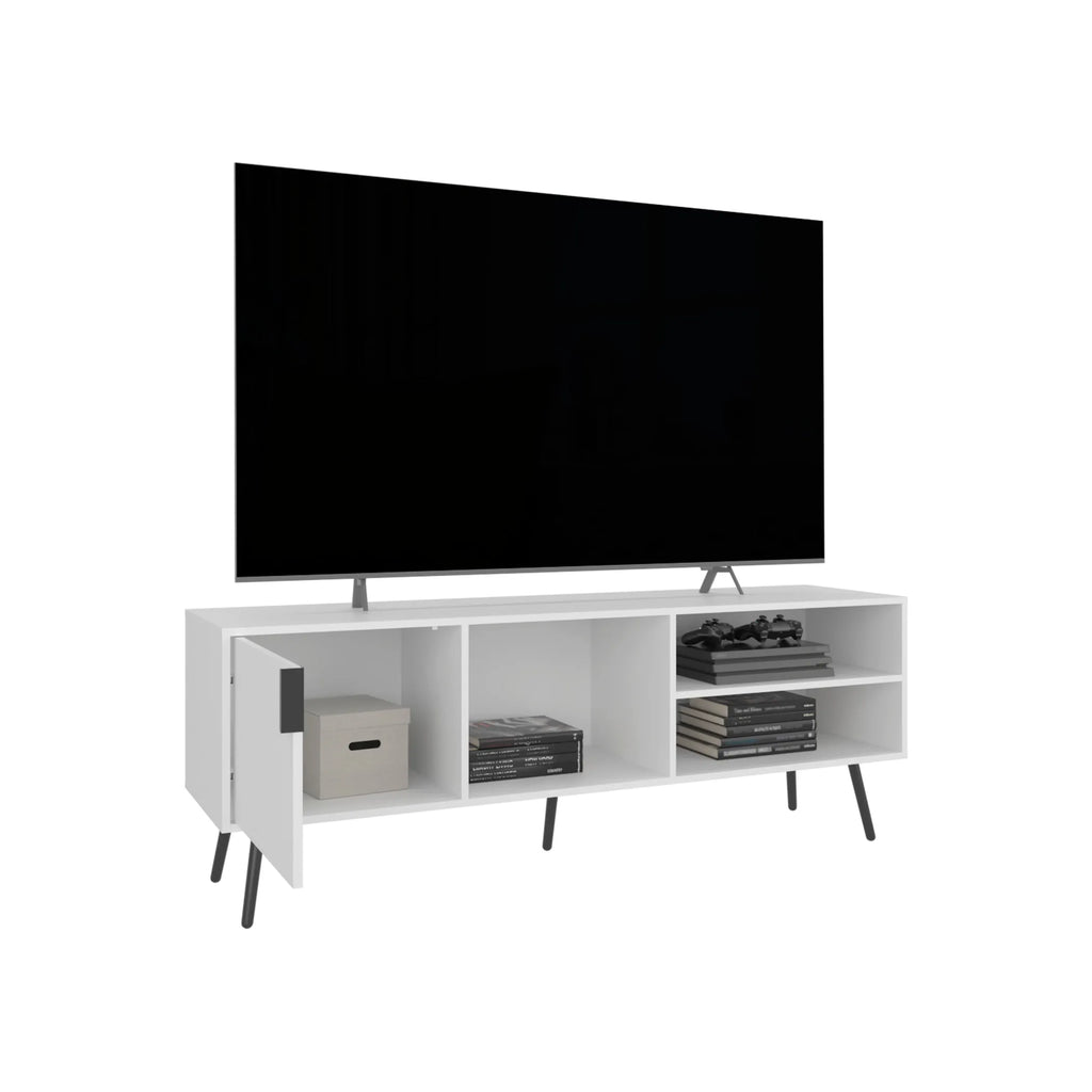 Vulcan 63″ Wide Tv Stand with One Cabinet, Three Open Shelves — view 2