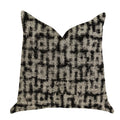 Plutus Modish Millie Luxury Throw Pillow in Black and Beige Tones