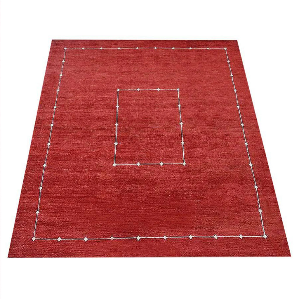 Rugsotic Carpets Hand Knotted Loom Wool Area Rug Geometric — view 3