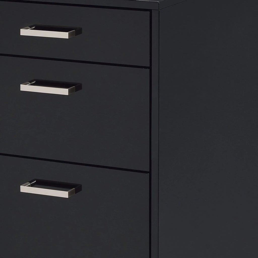 18″ Black Standard Accent Cabinet With Three Drawers — view 2