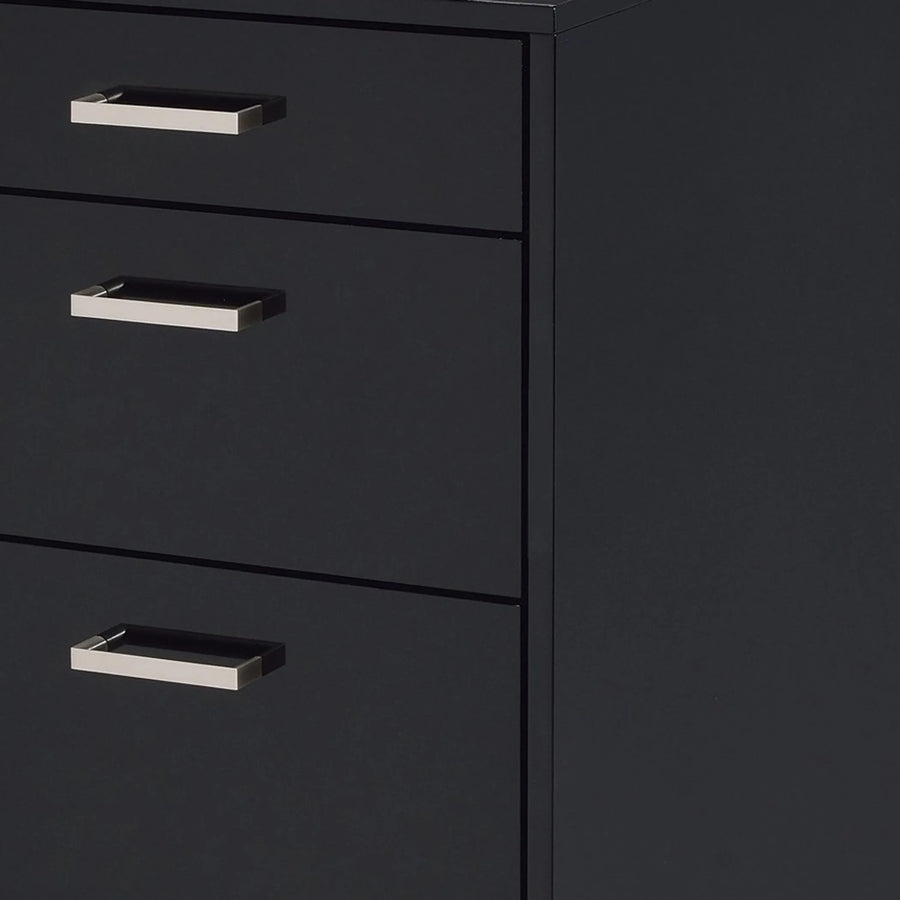 18″ Black Standard Accent Cabinet With Three Drawers — view 2