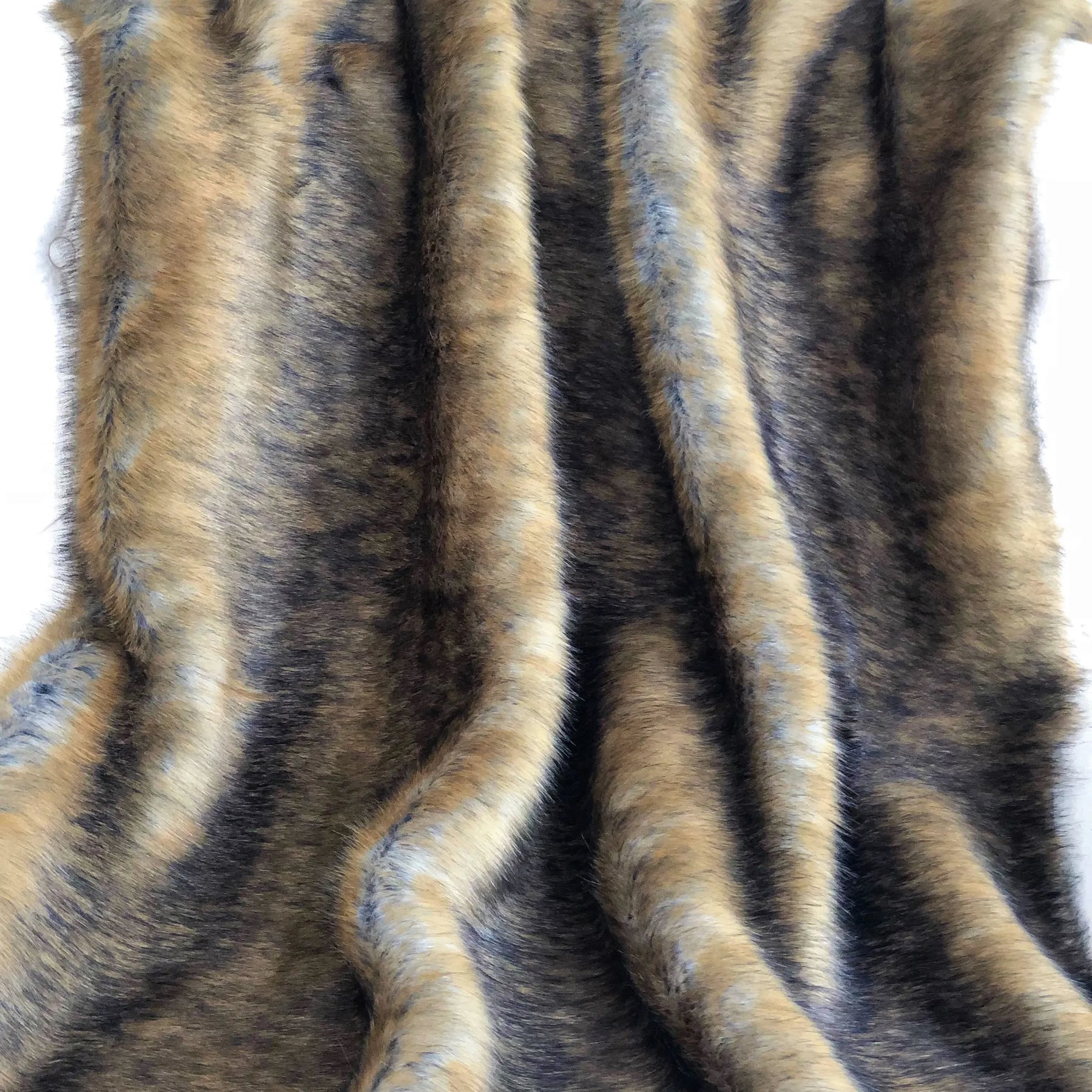 Plutus Brown and Grey Wild Grizzly Bear Faux Fur Luxury Throw — view 3